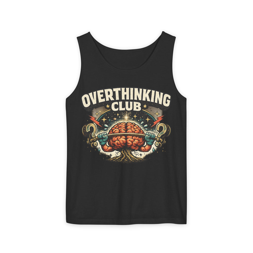 Overthinking Club Unisex Tank Top | Funny Overthinker Graphic Tank | Graphic Nature