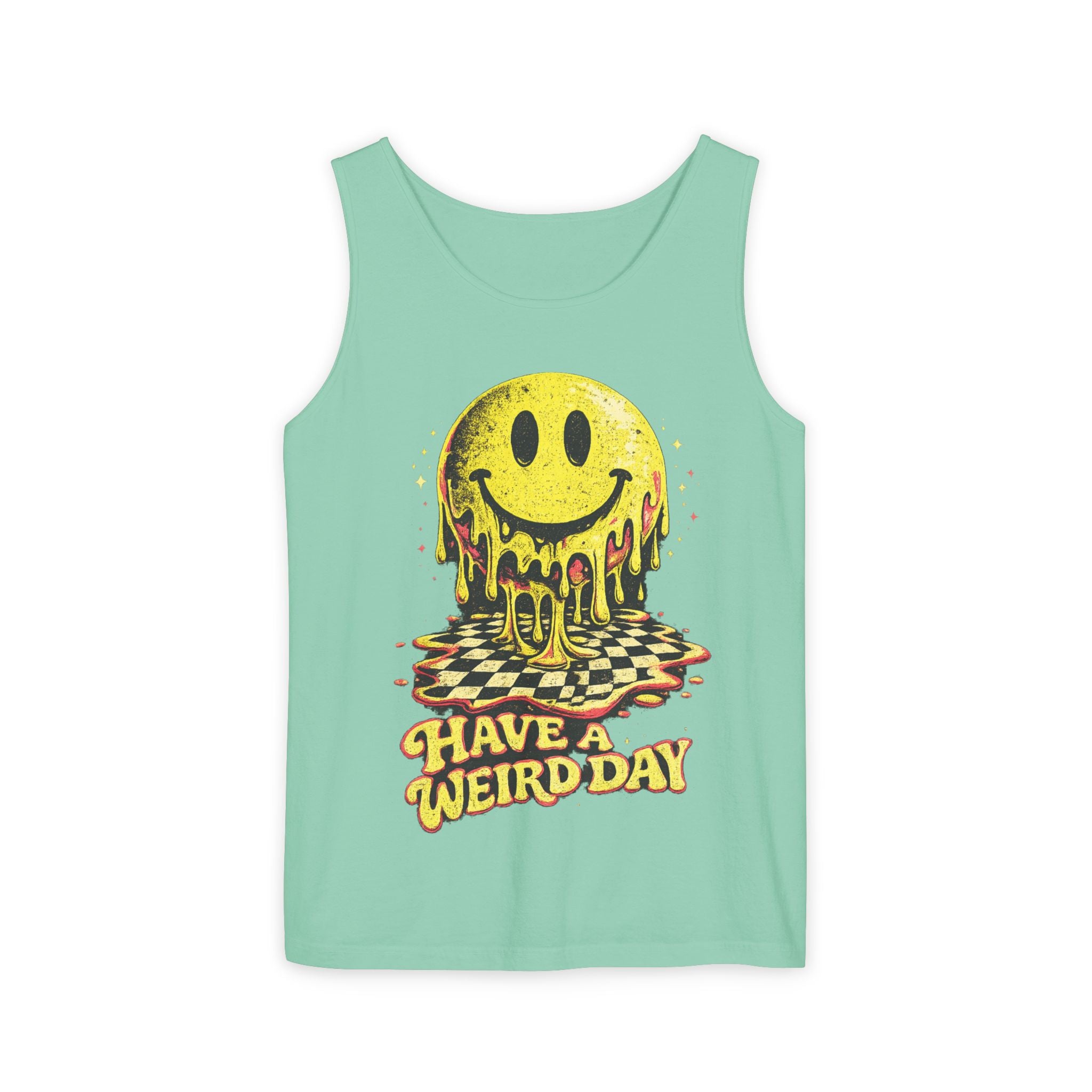 Have a Weird Day Melting Smiley Tank Top