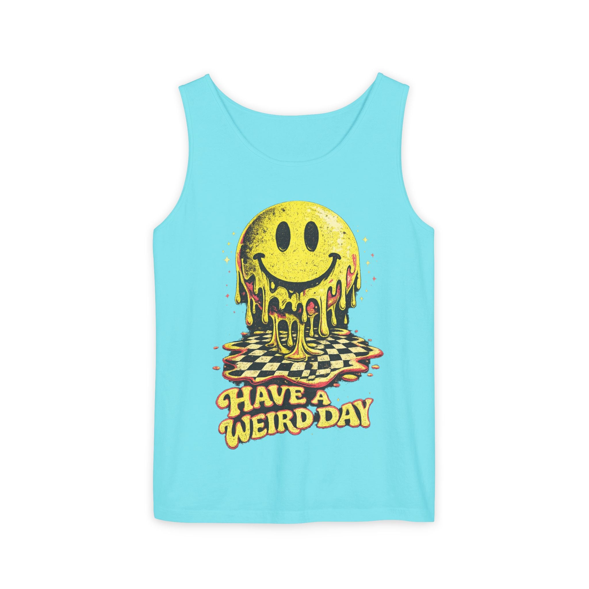 Have a Weird Day Melting Smiley Tank Top