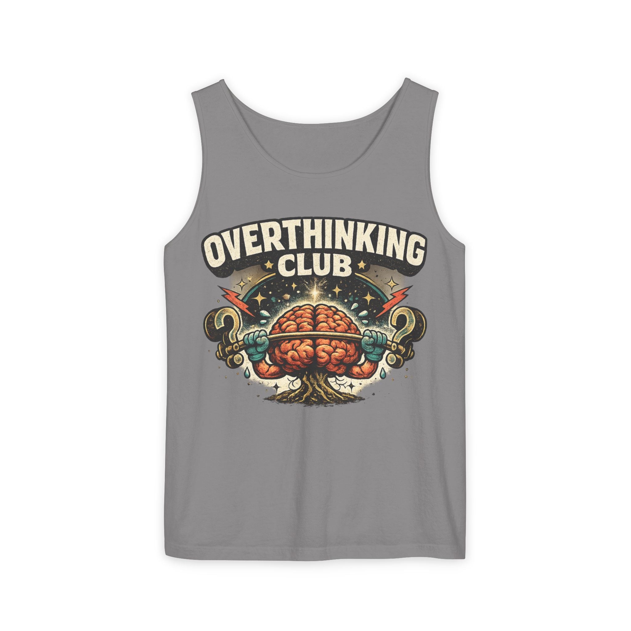 Overthinking Club Unisex Tank Top | Funny Overthinker Graphic Tank | Graphic Nature