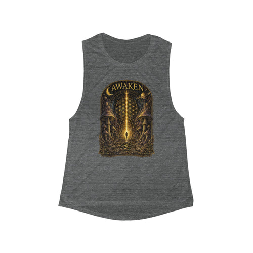 Awaken Sacred Geometry/Mushroom Gateway Women's Flow Tank