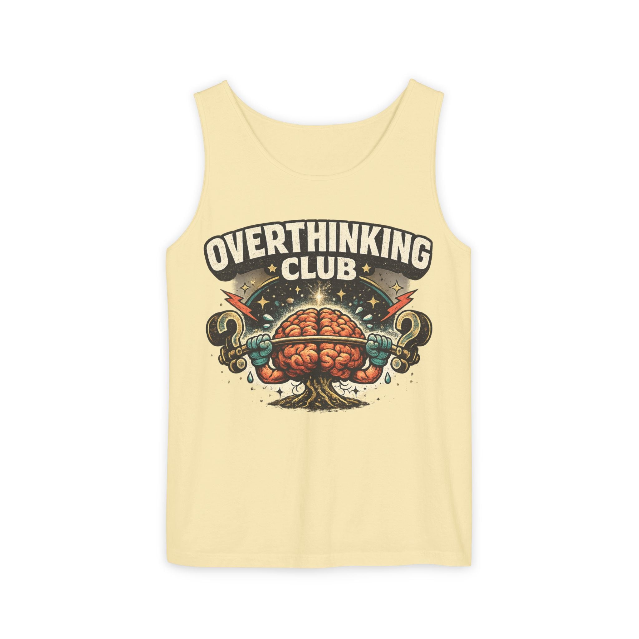Overthinking Club Unisex Tank Top | Funny Overthinker Graphic Tank | Graphic Nature