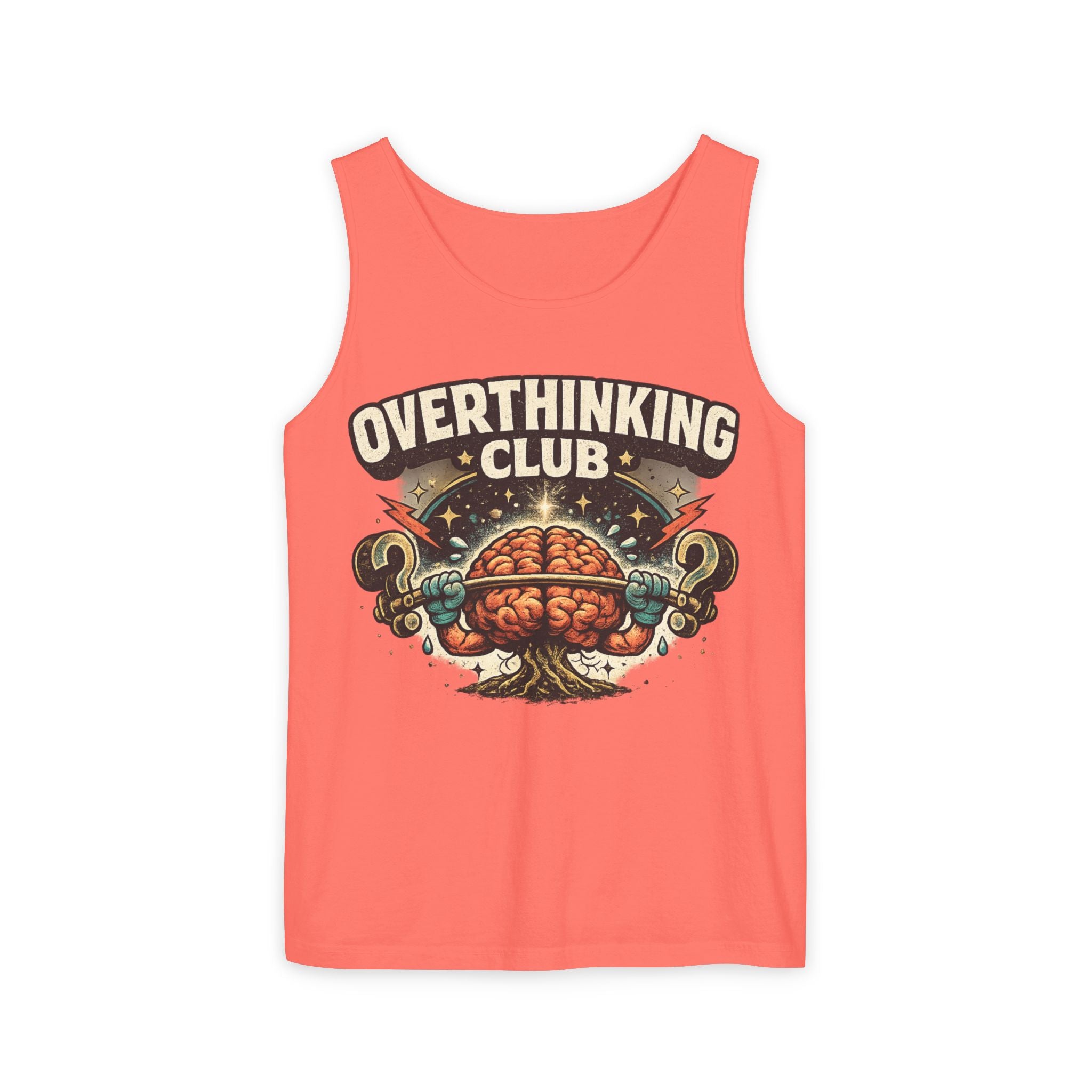 Overthinking Club Unisex Tank Top | Funny Overthinker Graphic Tank | Graphic Nature