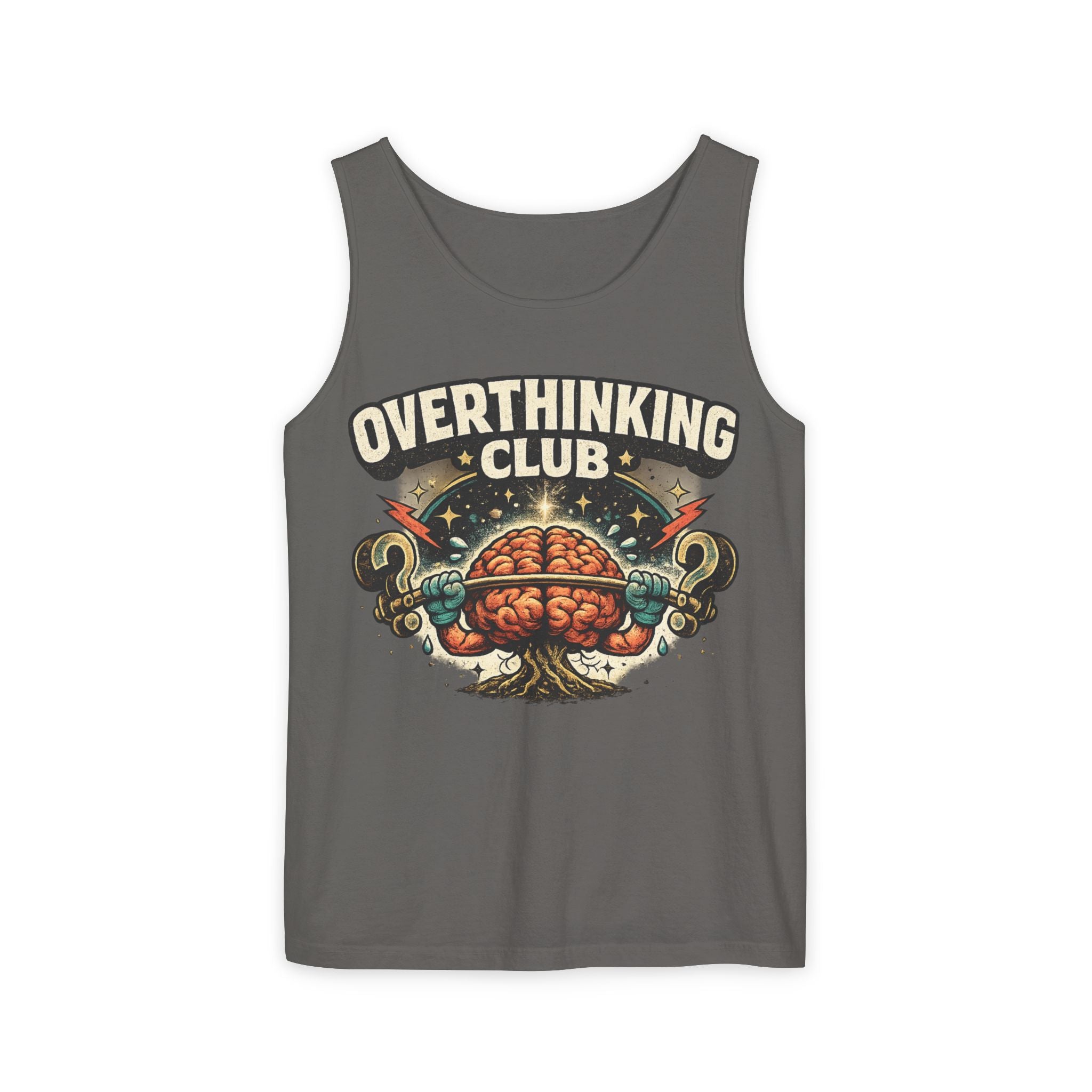 Overthinking Club Unisex Tank Top | Funny Overthinker Graphic Tank | Graphic Nature