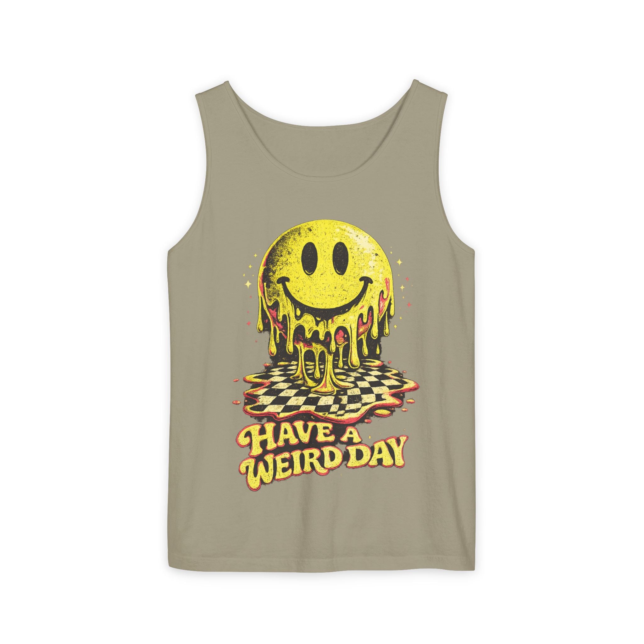 Have a Weird Day Melting Smiley Tank Top