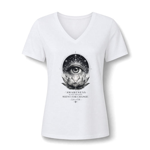 Awareness Is the Greatest Agent for Change Women's V-Neck T-Shirt