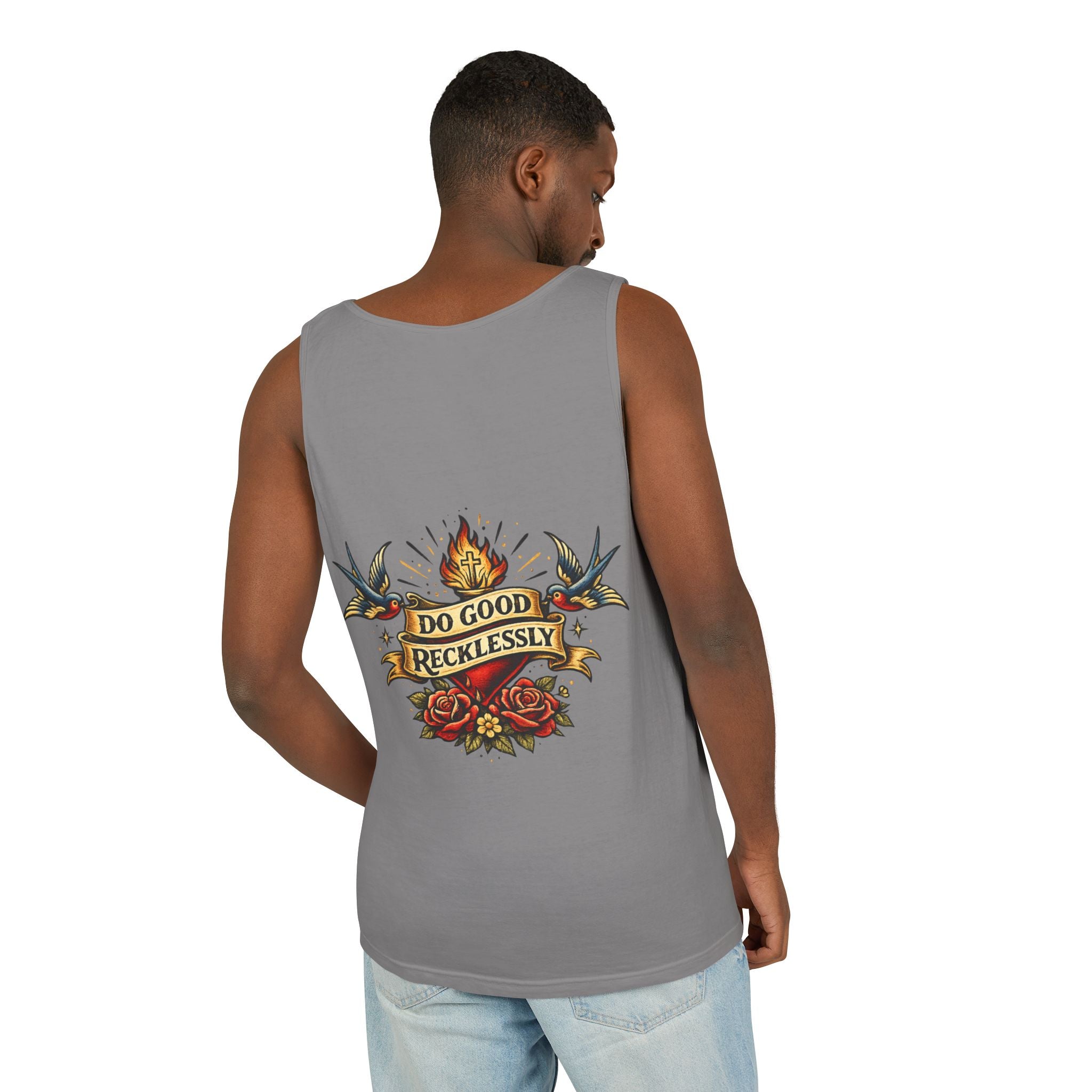 Do Good Recklessly Back Print Tank Top