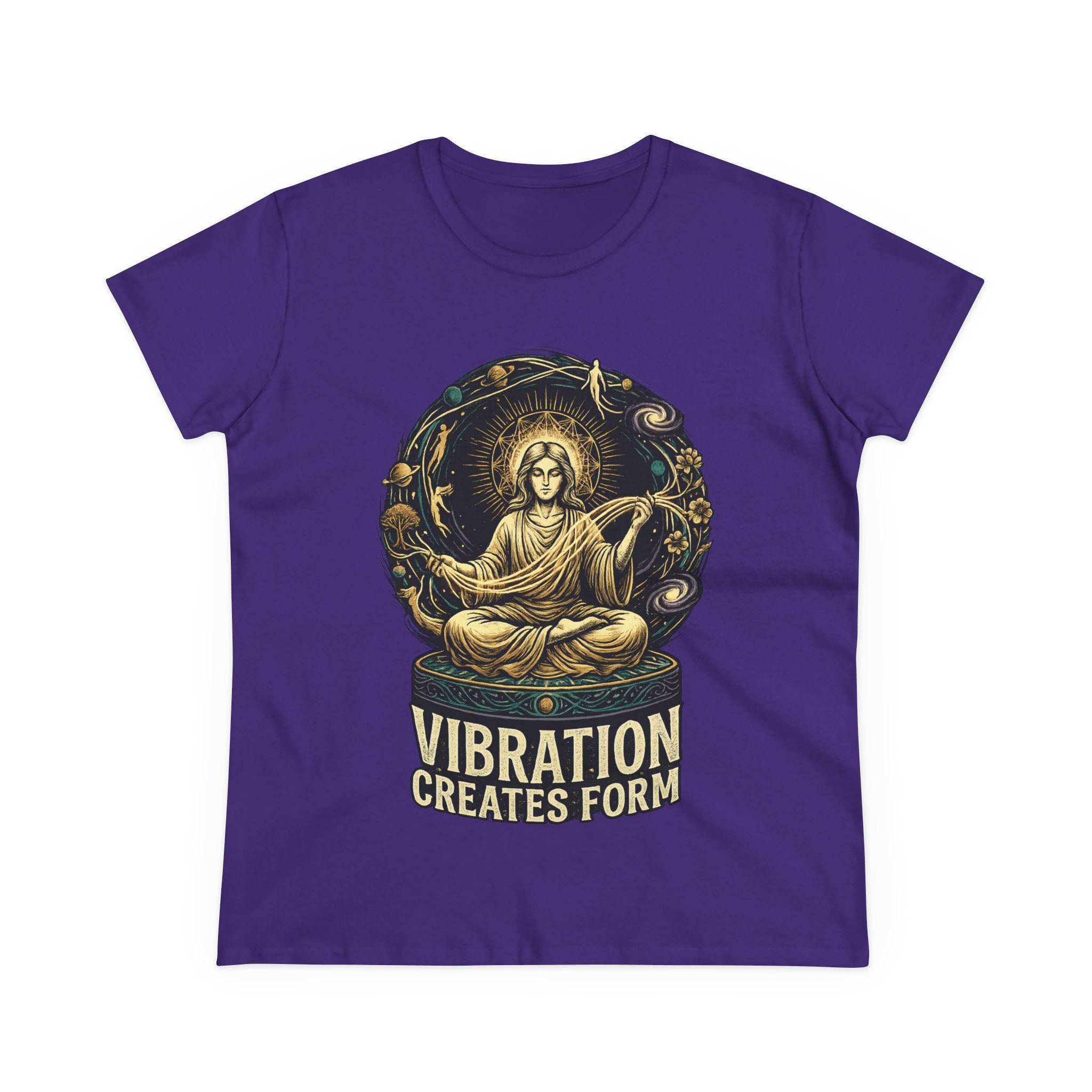 Vibration Creates Form Women's T-Shirt | Cosmic Spiritual Graphic Tee