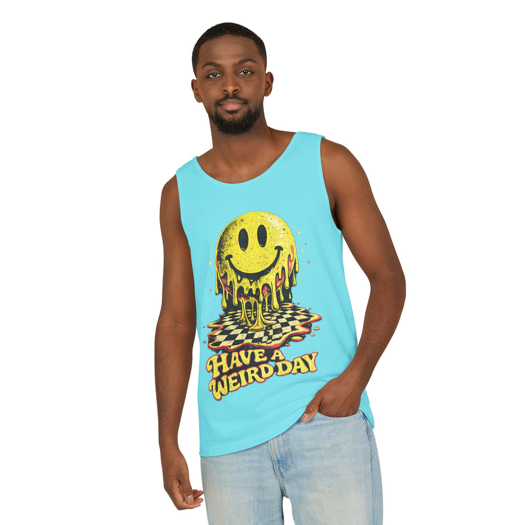 Have a Weird Day Melting Smiley Tank Top
