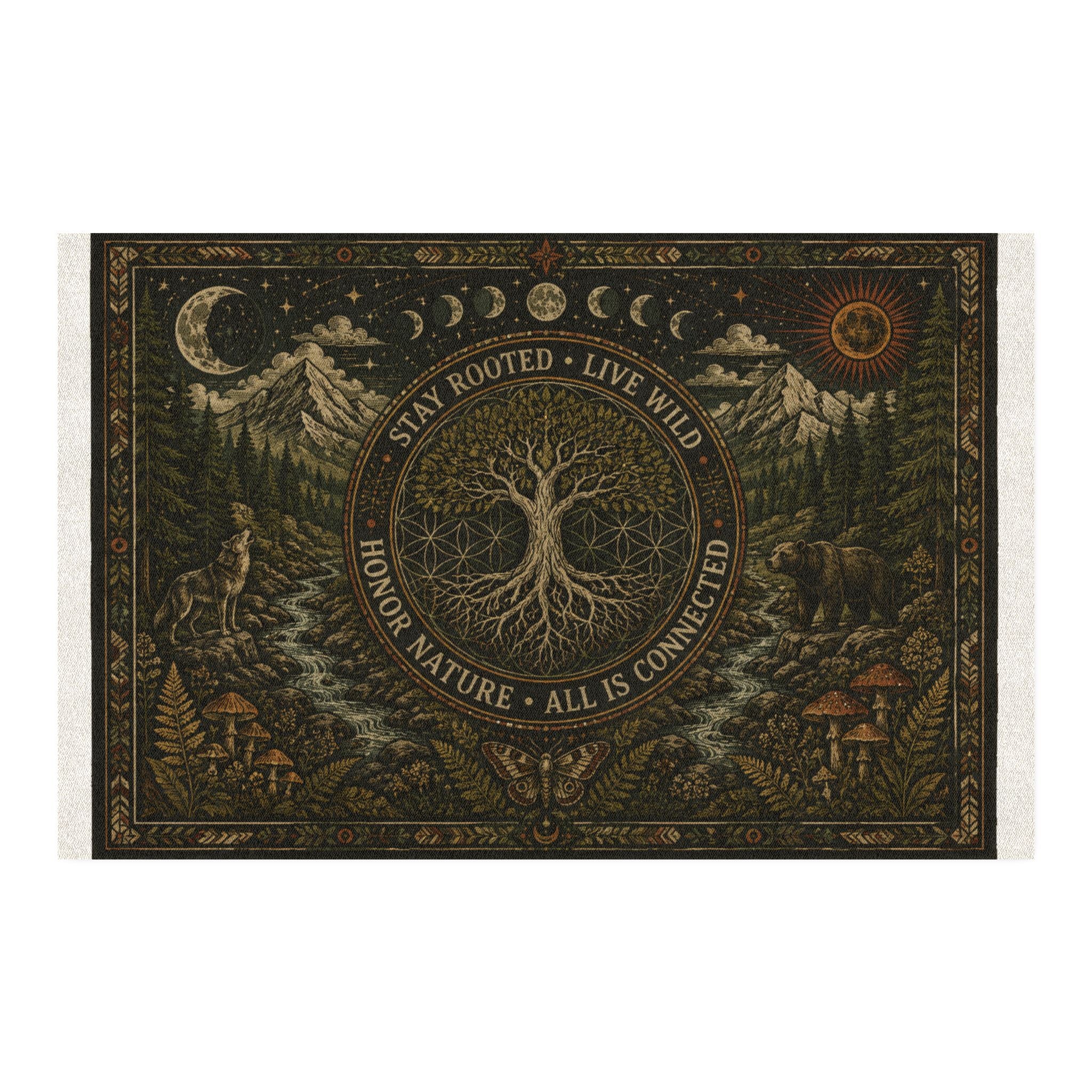 Stay Rooted Nature Wisdom Area Rug