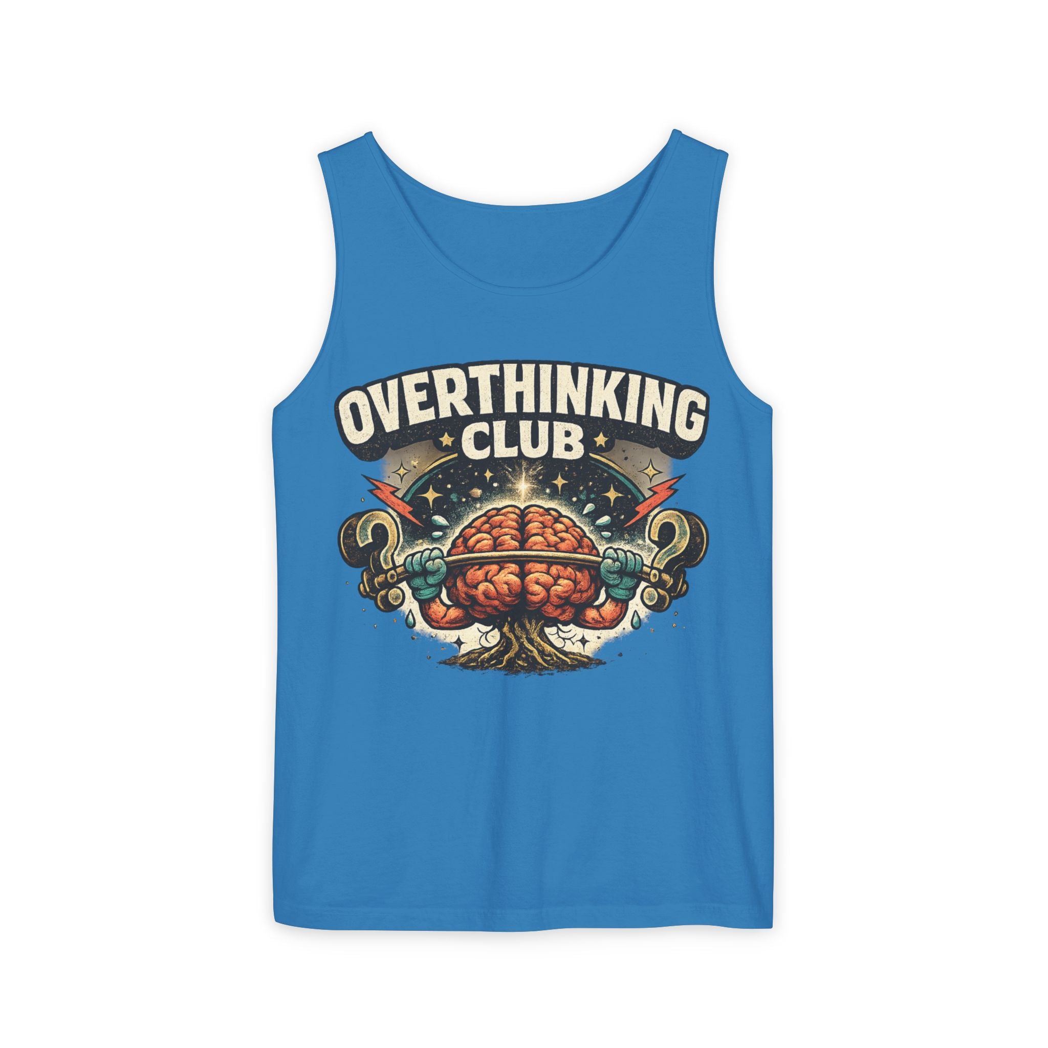 Overthinking Club Unisex Tank Top | Funny Overthinker Graphic Tank | Graphic Nature
