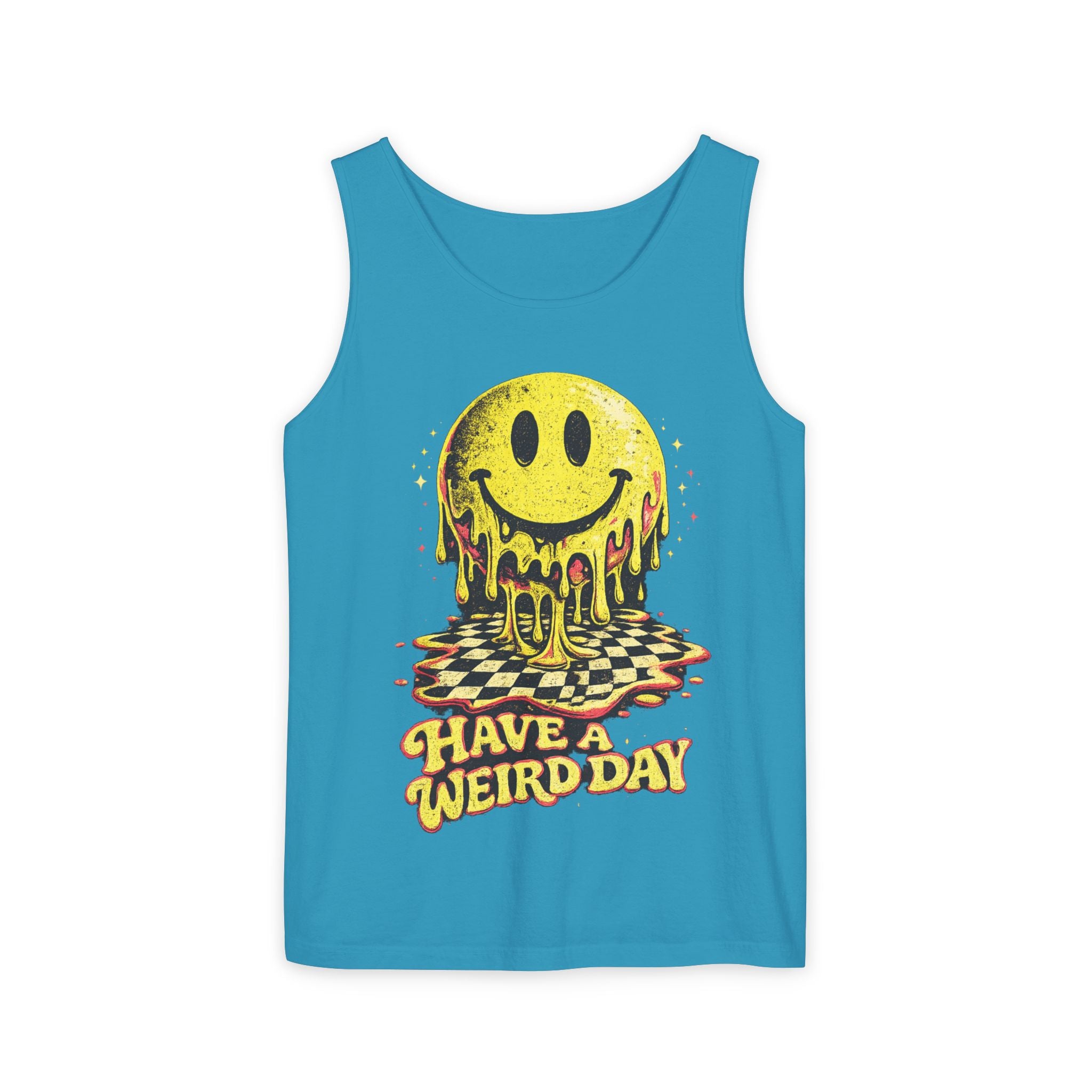 Have a Weird Day Melting Smiley Tank Top