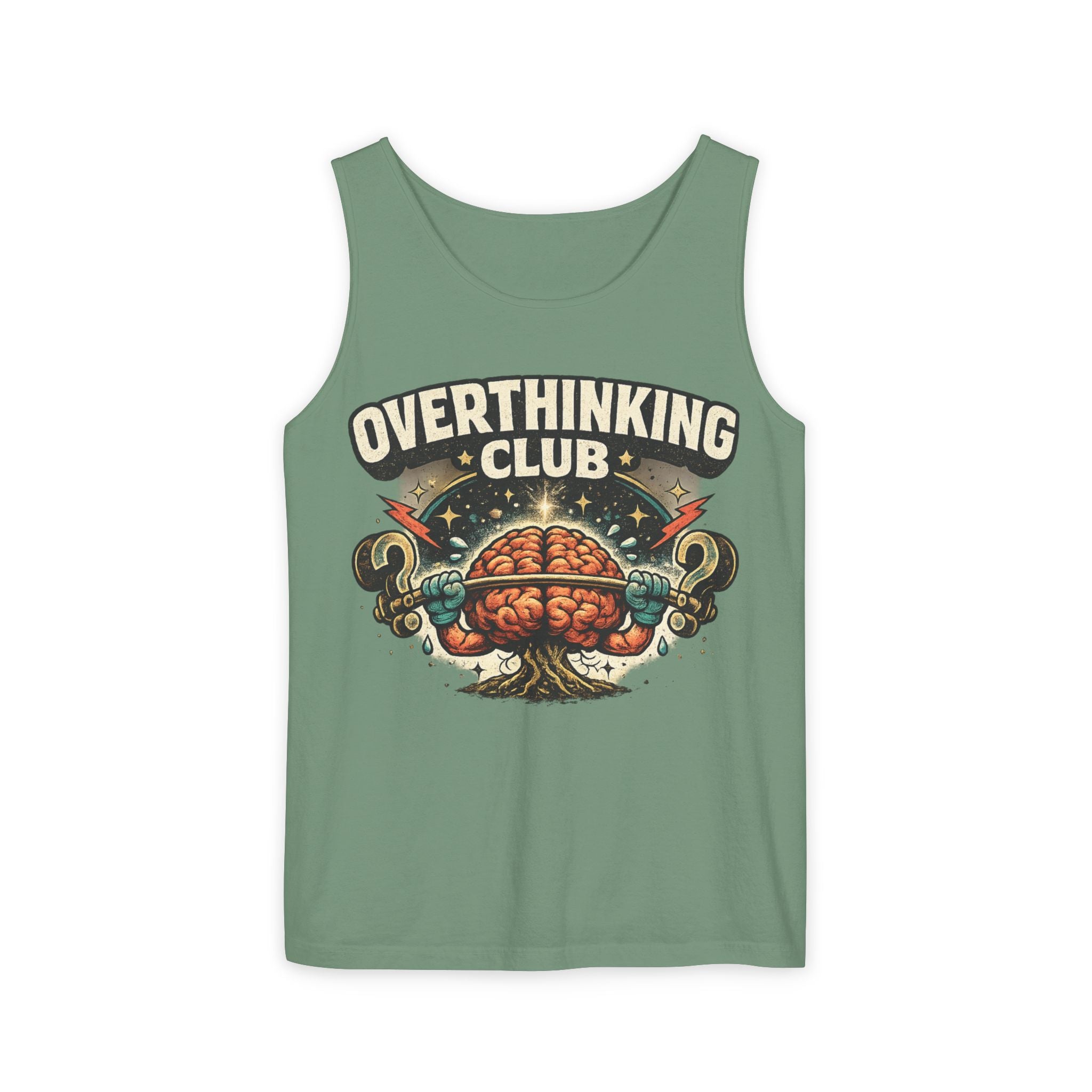 Overthinking Club Unisex Tank Top | Funny Overthinker Graphic Tank | Graphic Nature