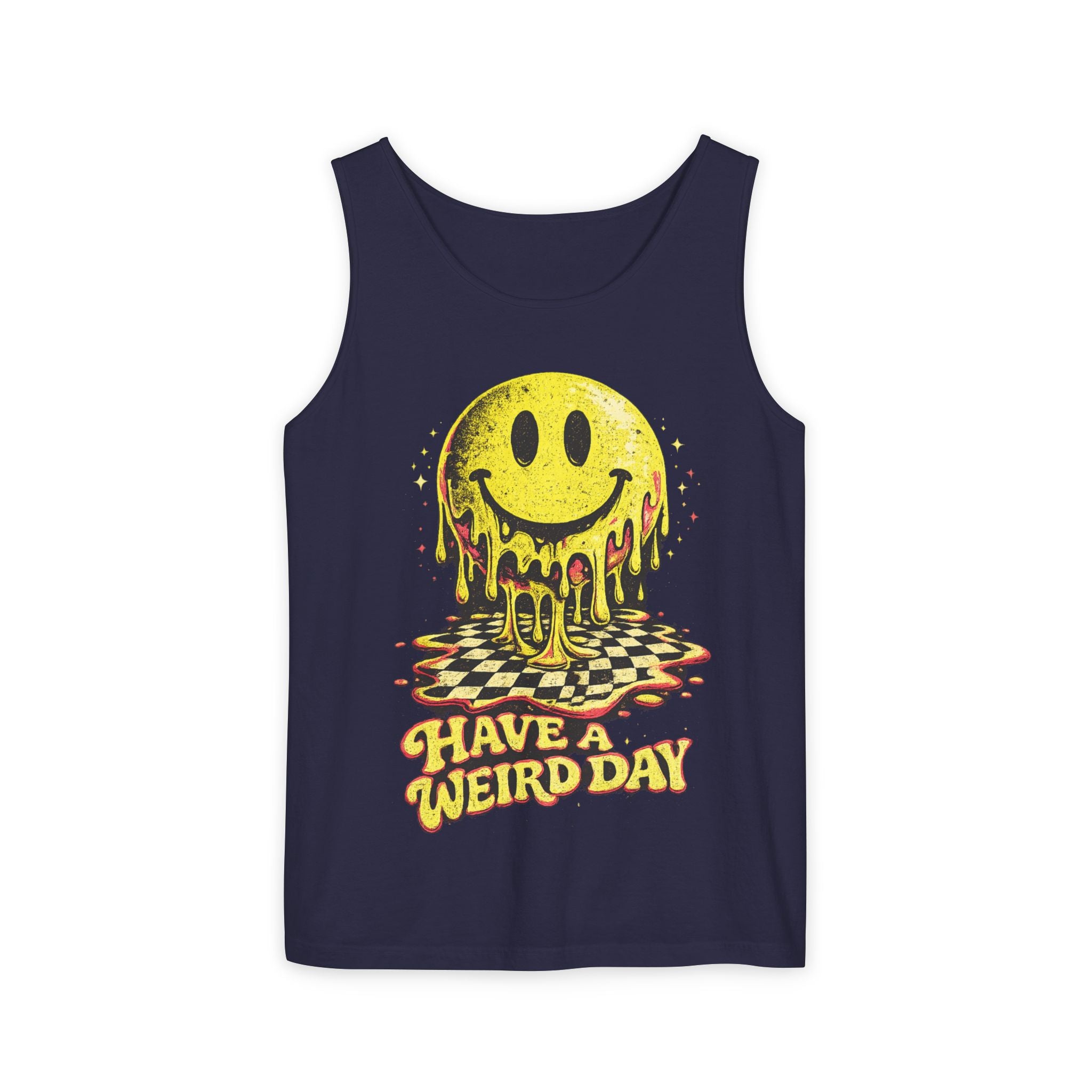 Have a Weird Day Melting Smiley Tank Top