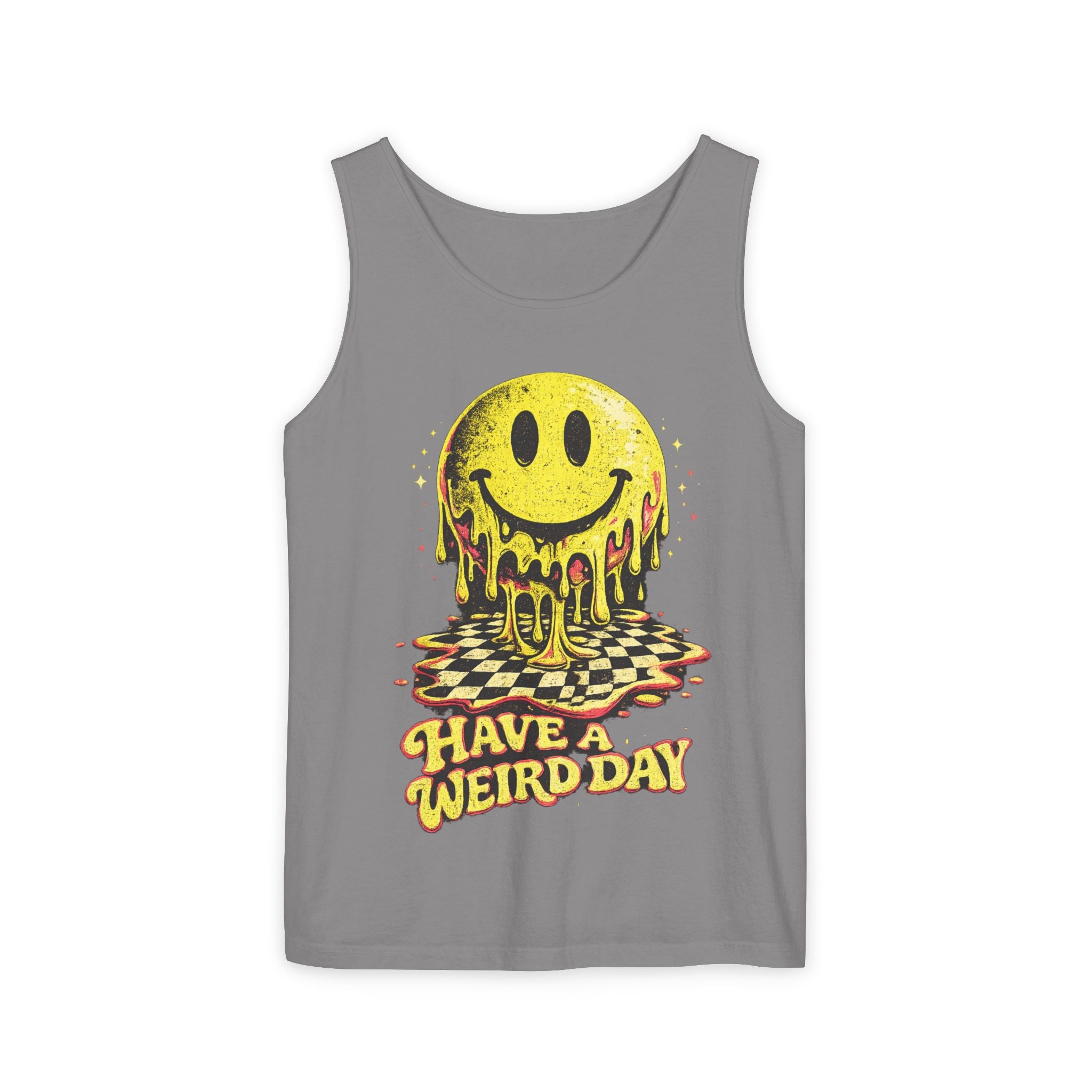 Have a Weird Day Melting Smiley Tank Top