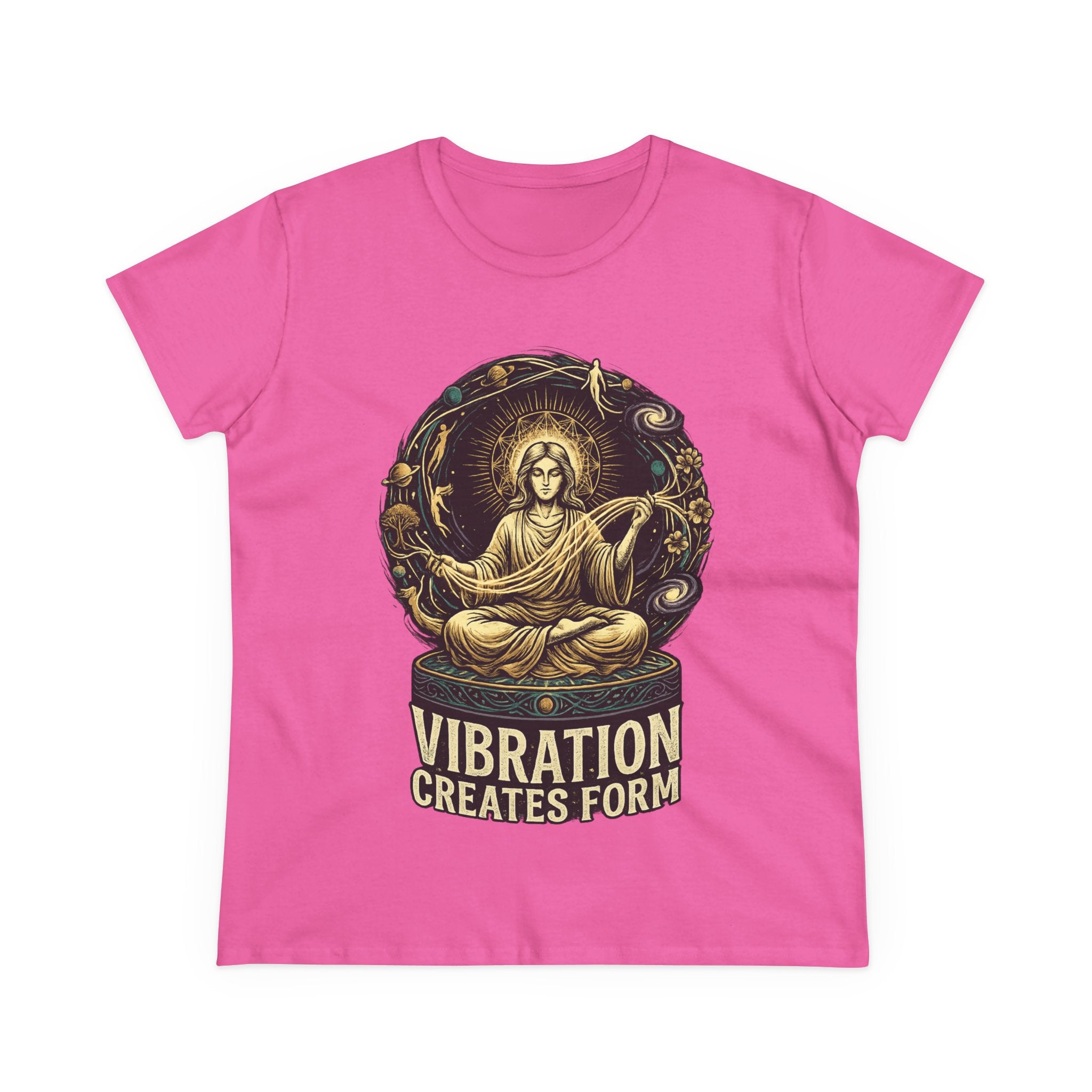 Vibration Creates Form Women's T-Shirt | Cosmic Spiritual Graphic Tee