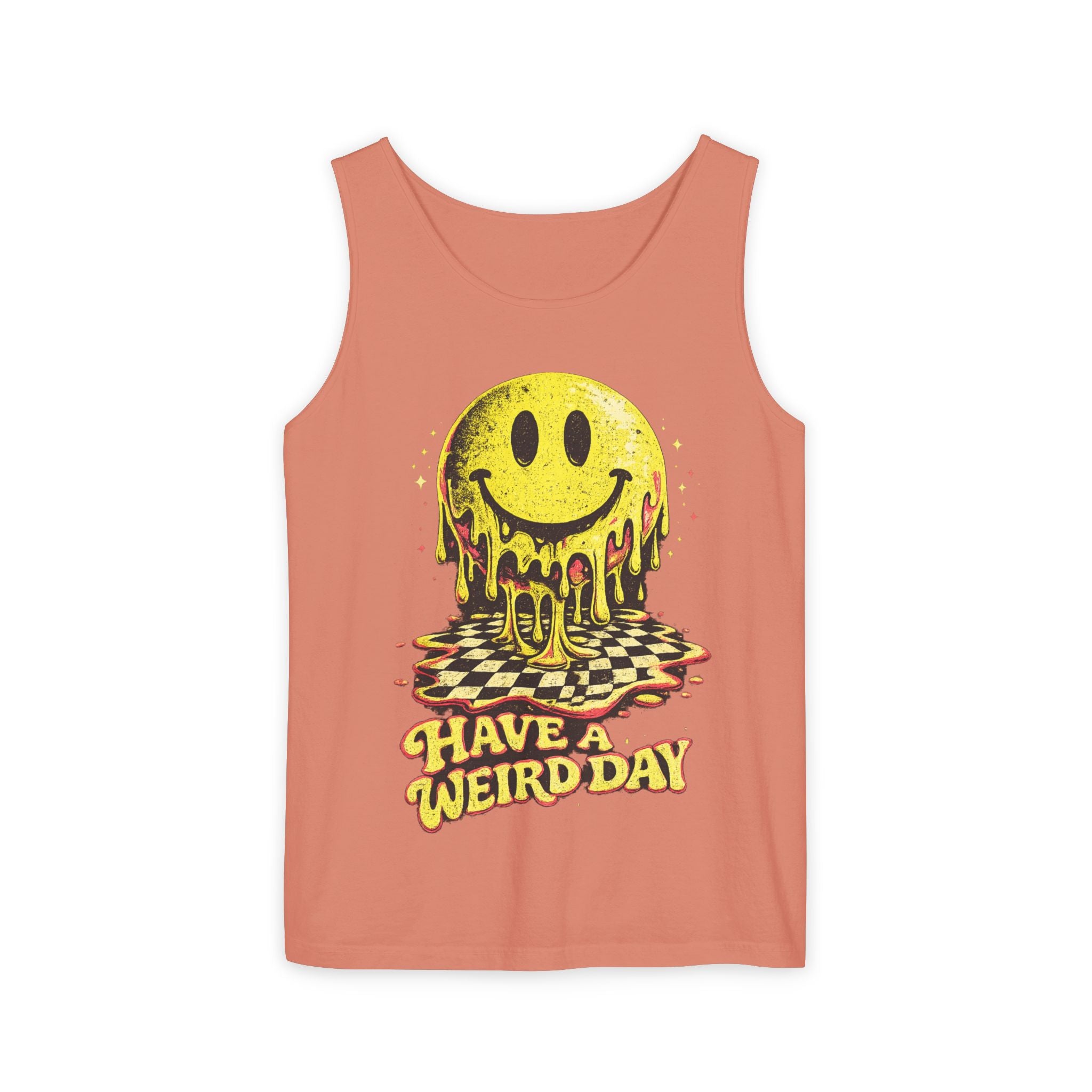 Have a Weird Day Melting Smiley Tank Top