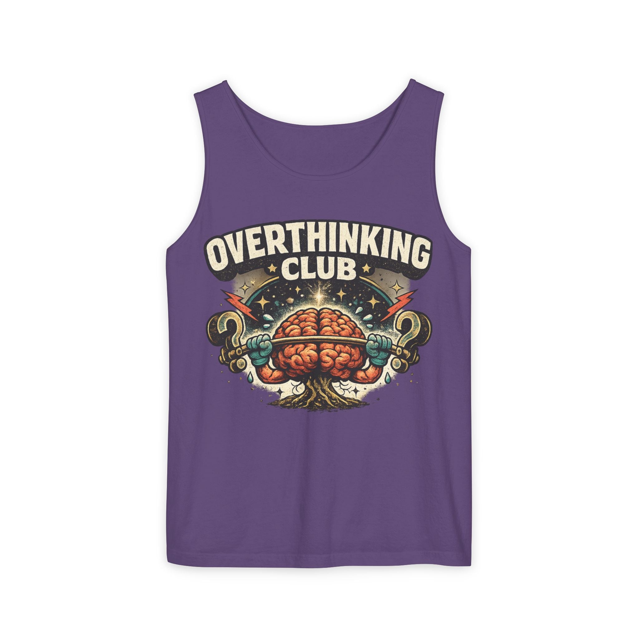 Overthinking Club Unisex Tank Top | Funny Overthinker Graphic Tank | Graphic Nature