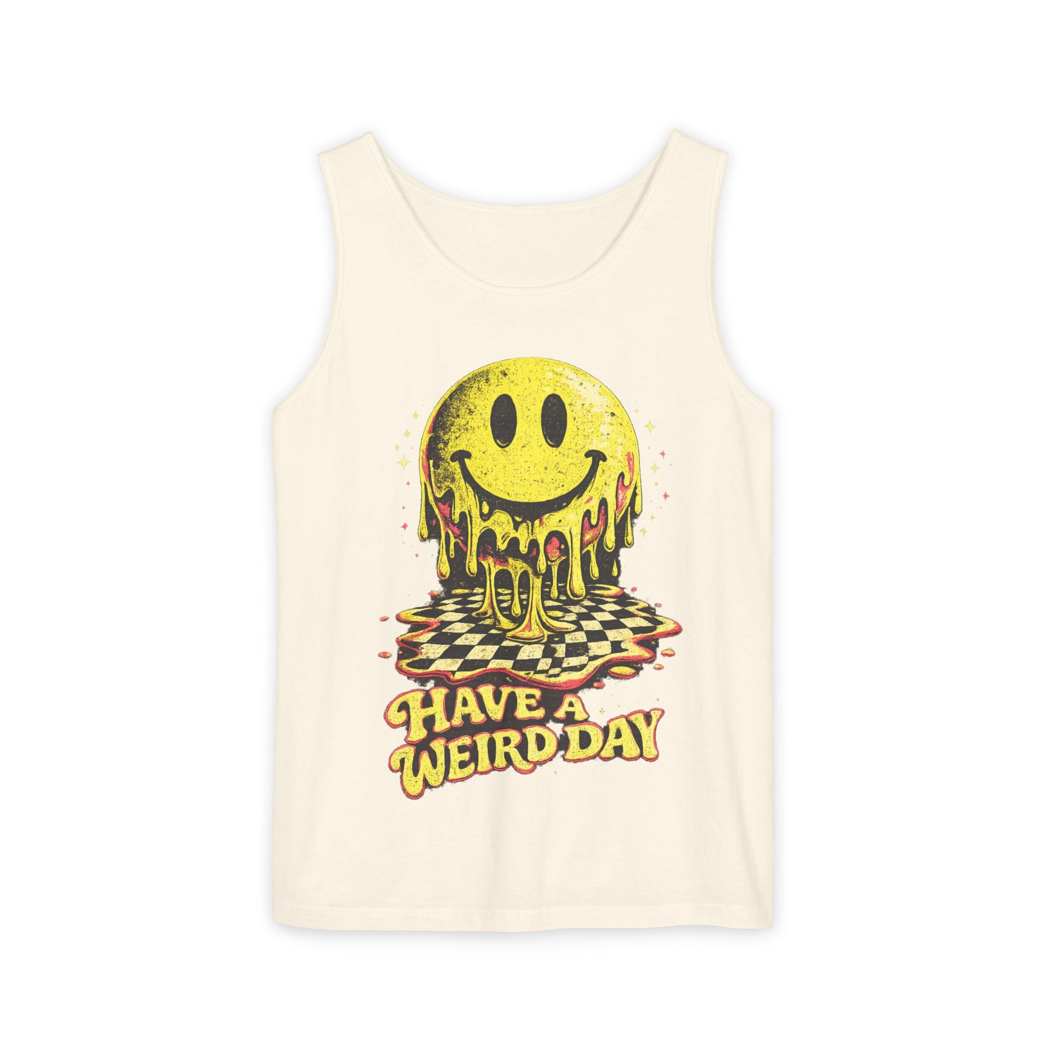 Have a Weird Day Melting Smiley Tank Top