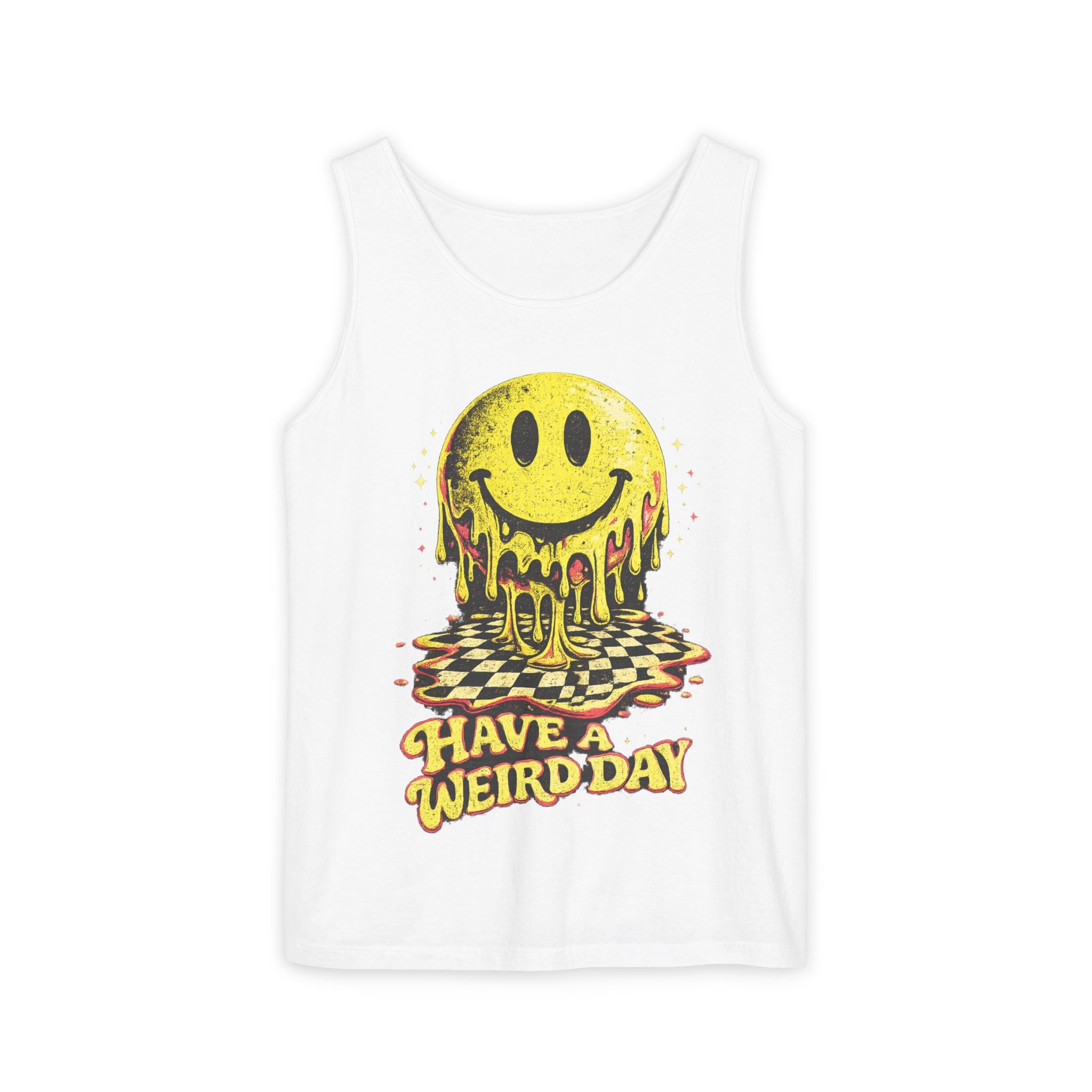 Have a Weird Day Melting Smiley Tank Top