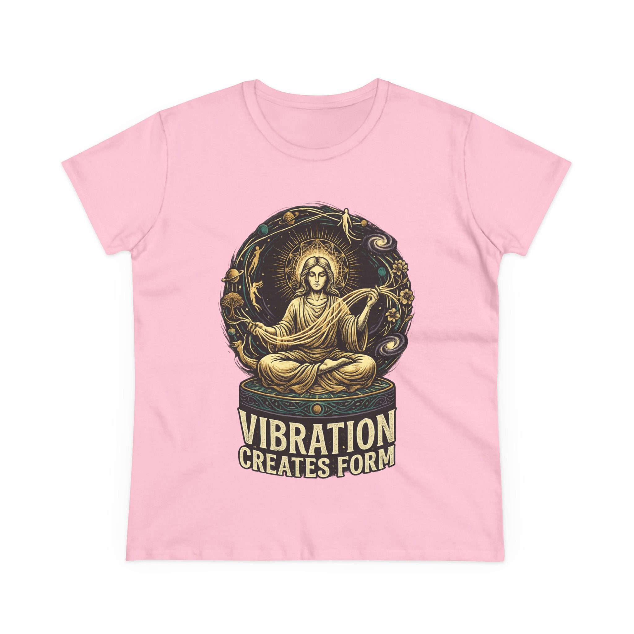 Vibration Creates Form Women's T-Shirt | Cosmic Spiritual Graphic Tee