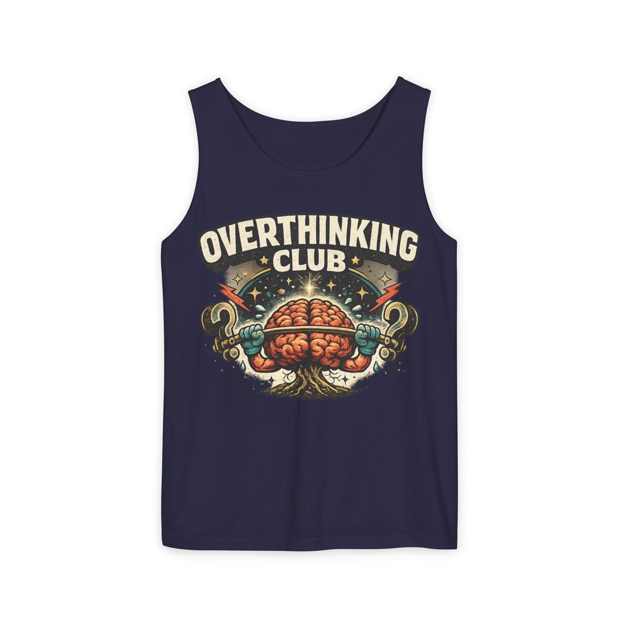Overthinking Club Unisex Tank Top | Funny Overthinker Graphic Tank | Graphic Nature