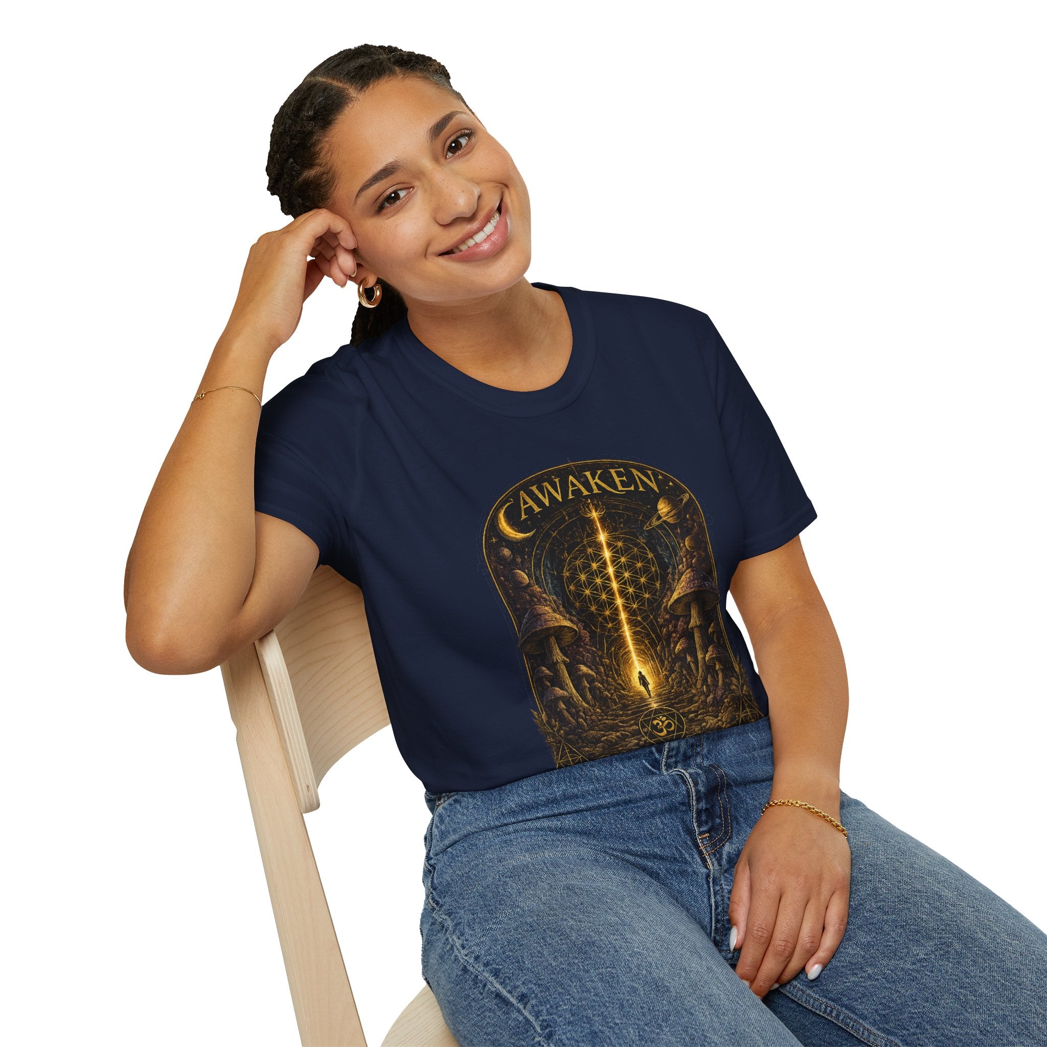 Awaken Sacred Geometry Mushroom Tee