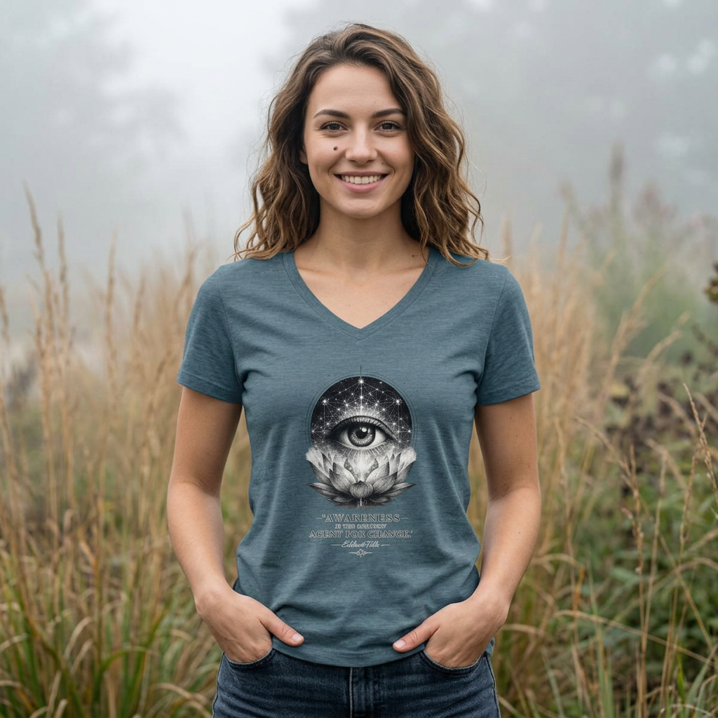 Awareness Is the Greatest Agent for Change Women's V-Neck T-Shirt