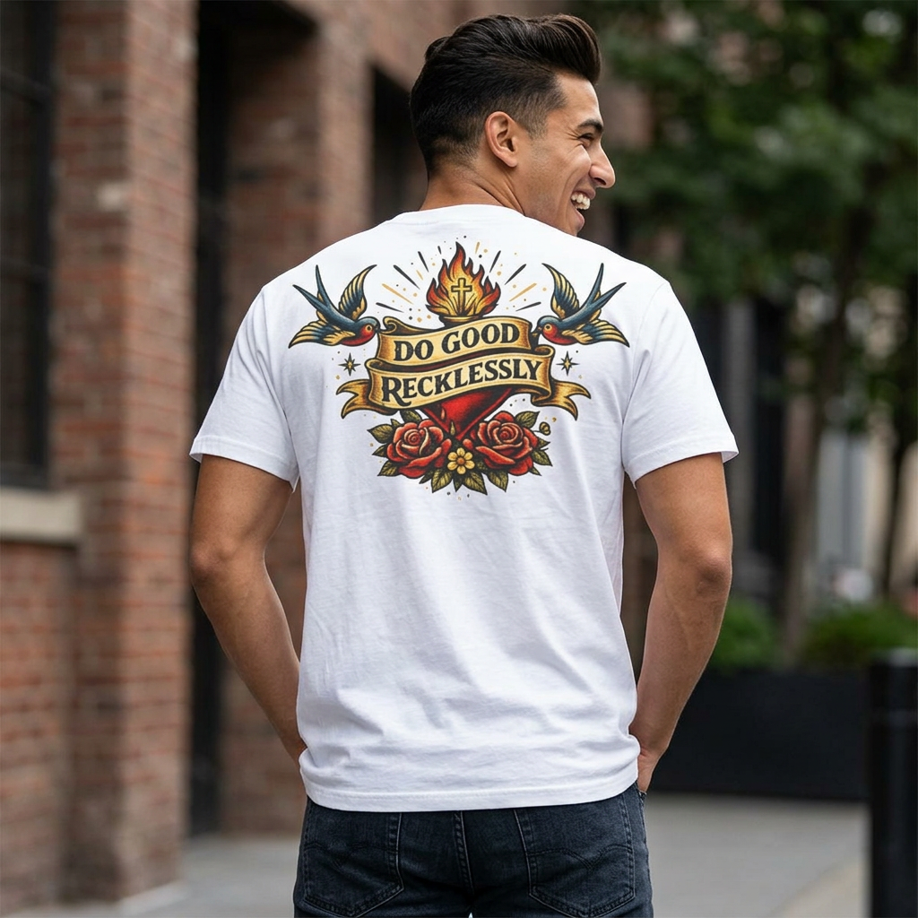 Do Good Recklessly Back Print T-Shirt