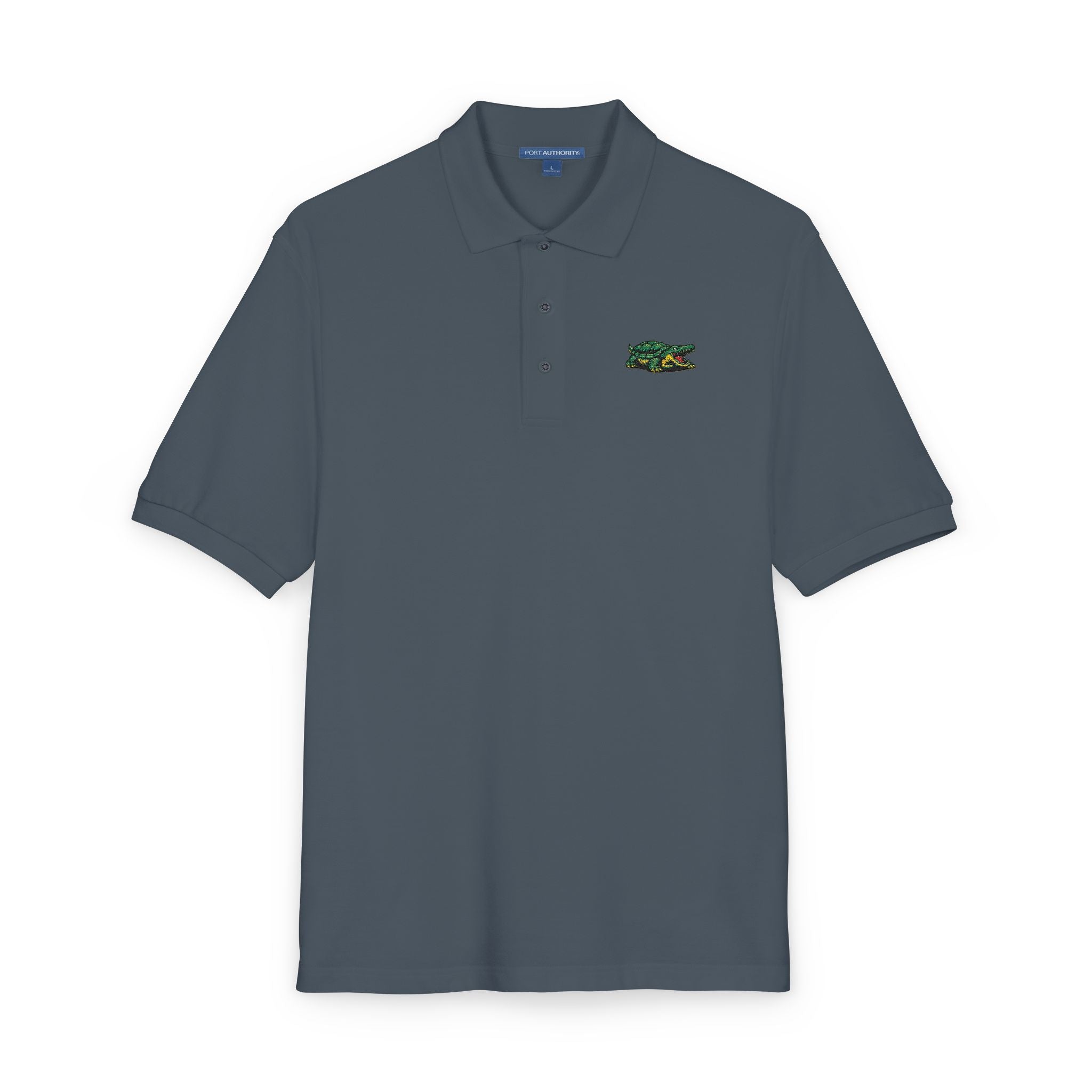 Lacoste Parody Embroidered Polo Shirt — Funny Croc Twist