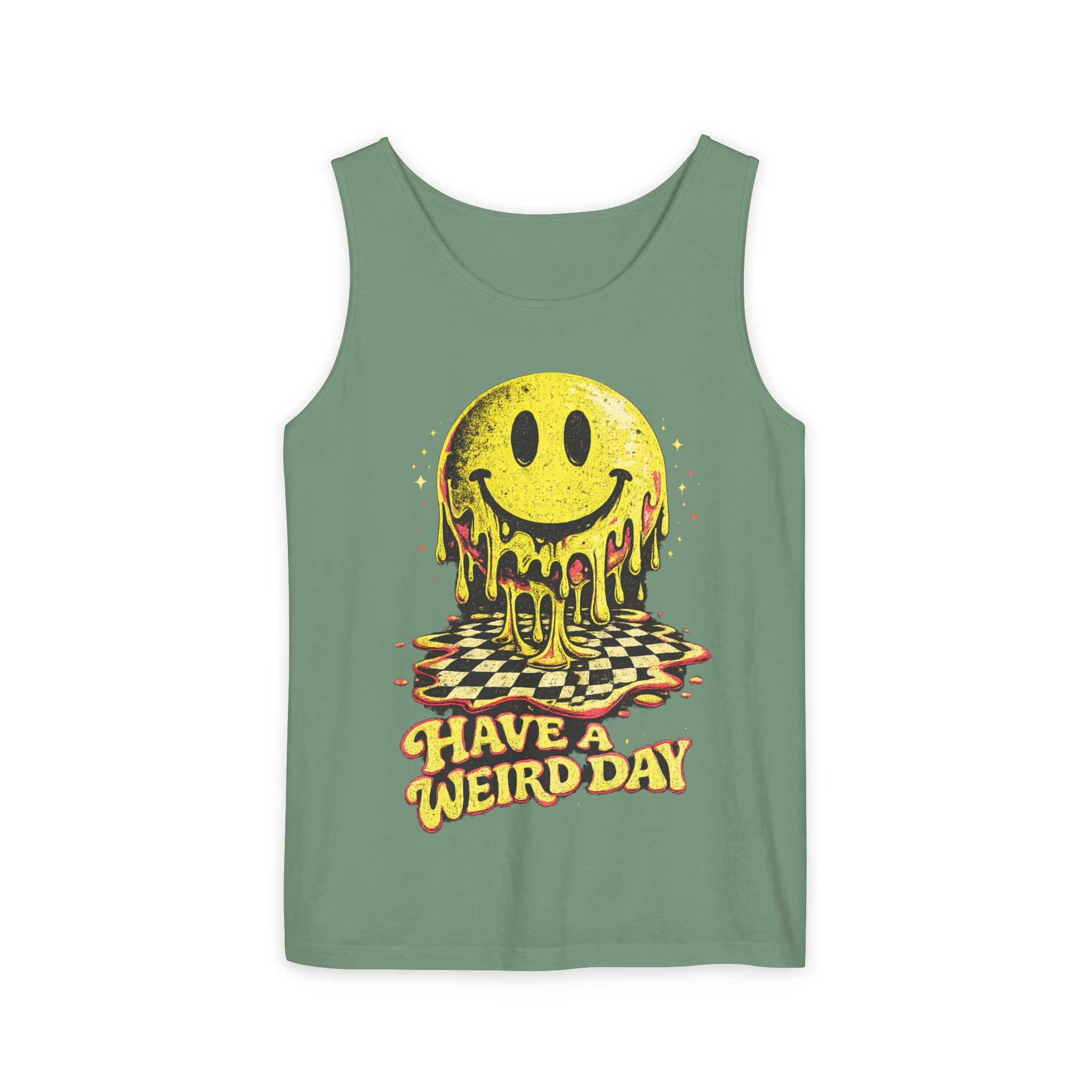 Have a Weird Day Melting Smiley Tank Top