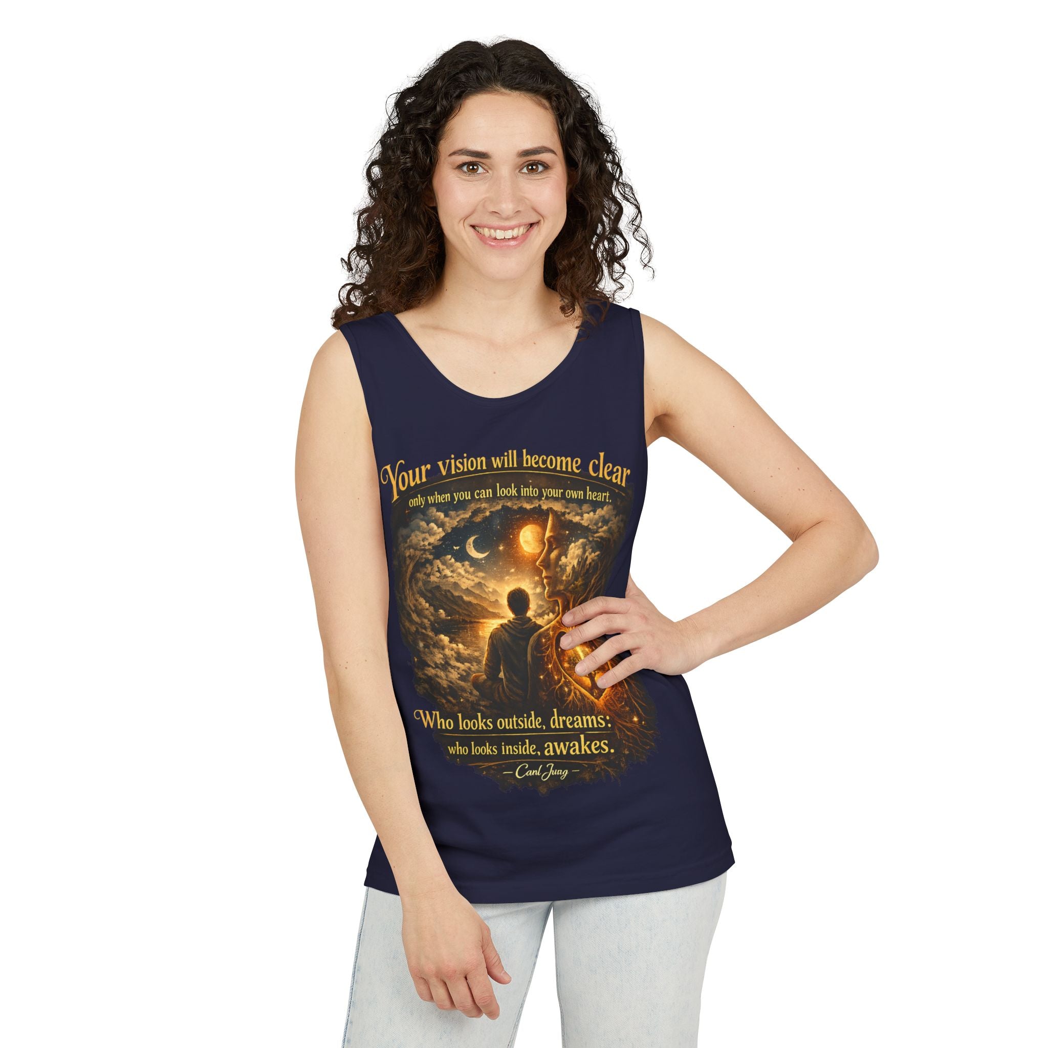 Carl Jung Spiritual Awareness Tank Top — Jungian Psychology Quote Tee