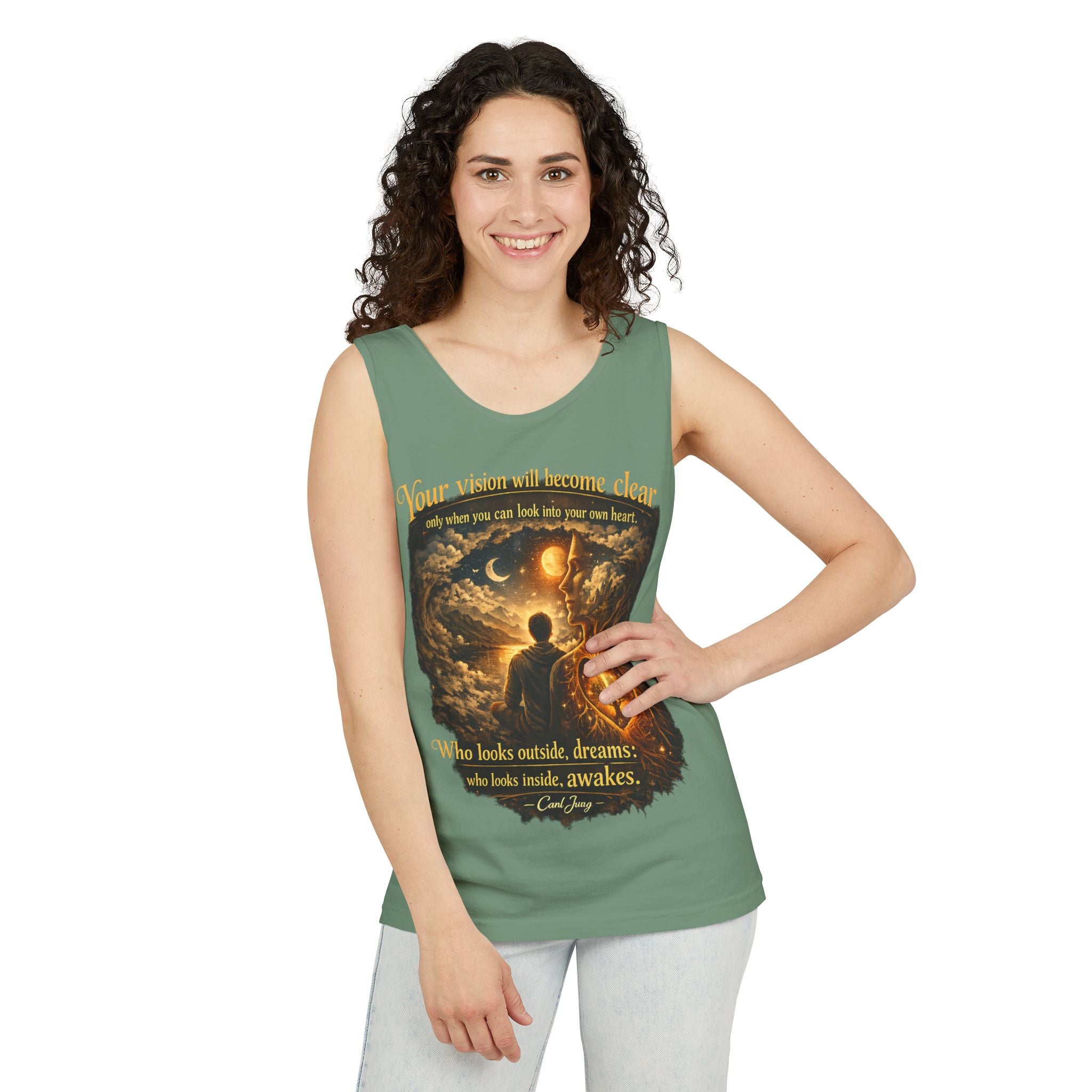 Carl Jung Spiritual Awareness Tank Top — Jungian Psychology Quote Tee