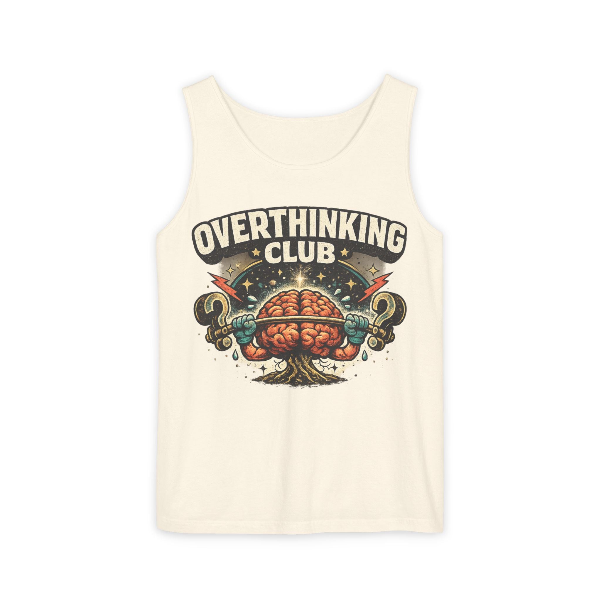 Overthinking Club Unisex Tank Top | Funny Overthinker Graphic Tank | Graphic Nature