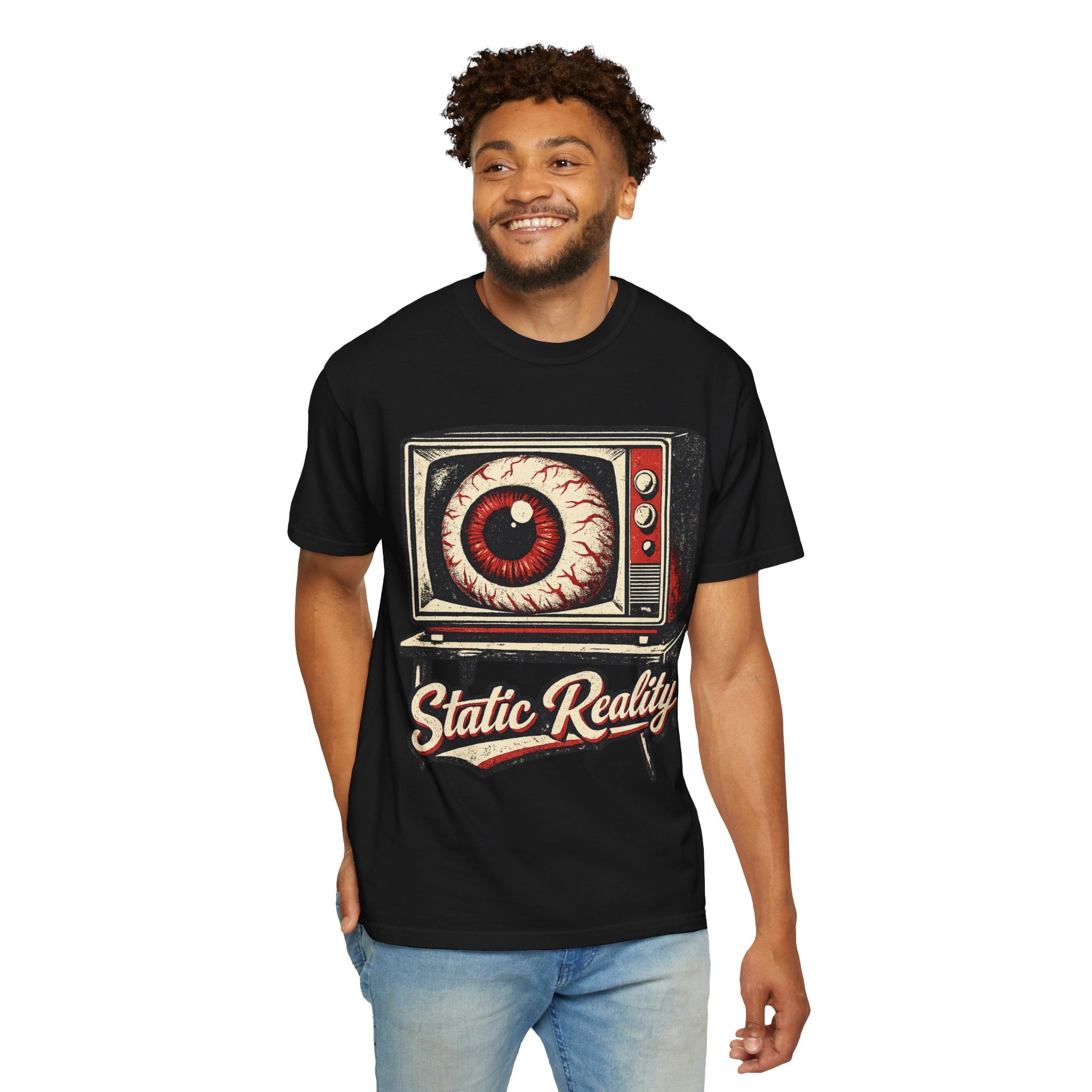 Static Reality Retro TV Eye Graphic Tee