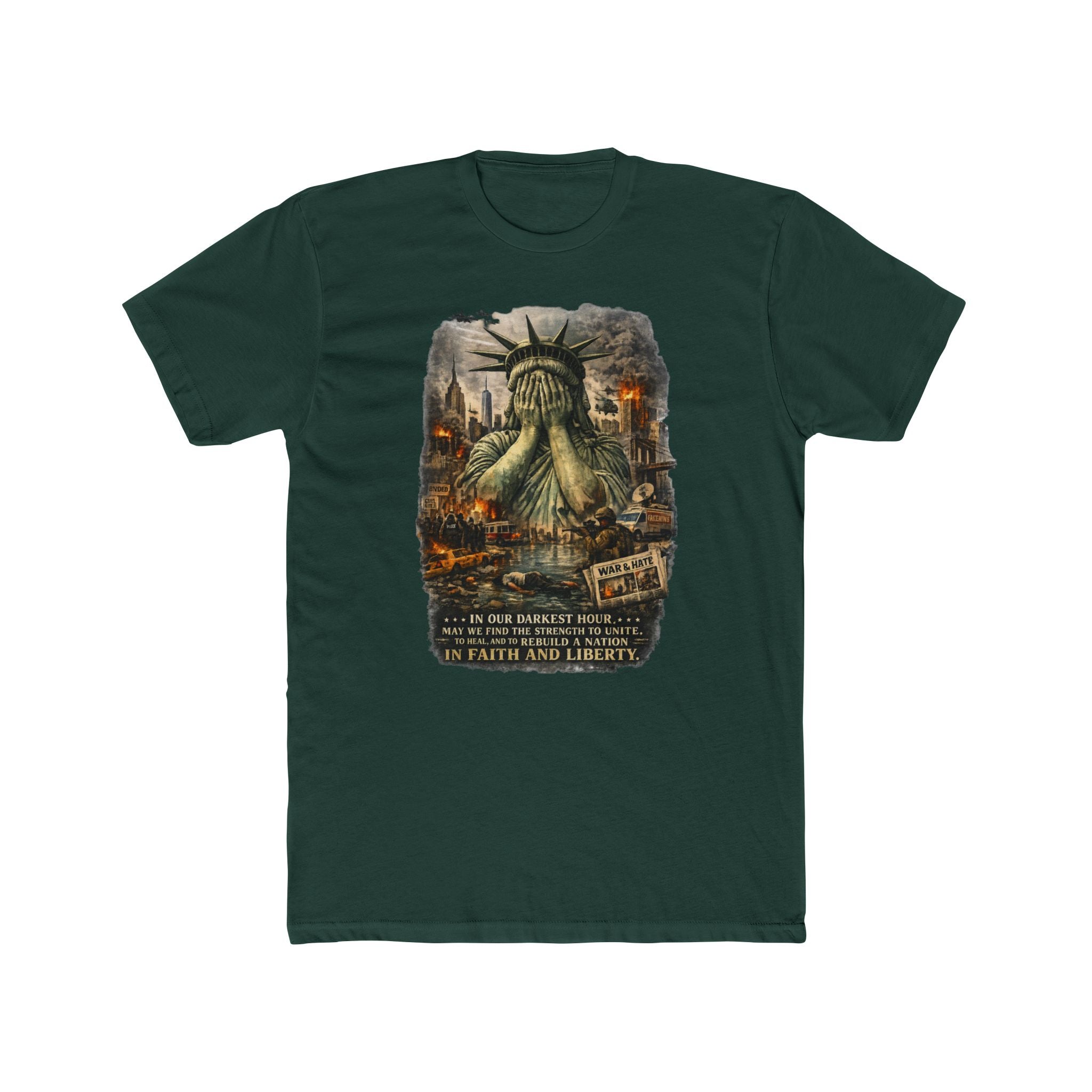 Statue of Liber-tee Cotton Crew Tee
