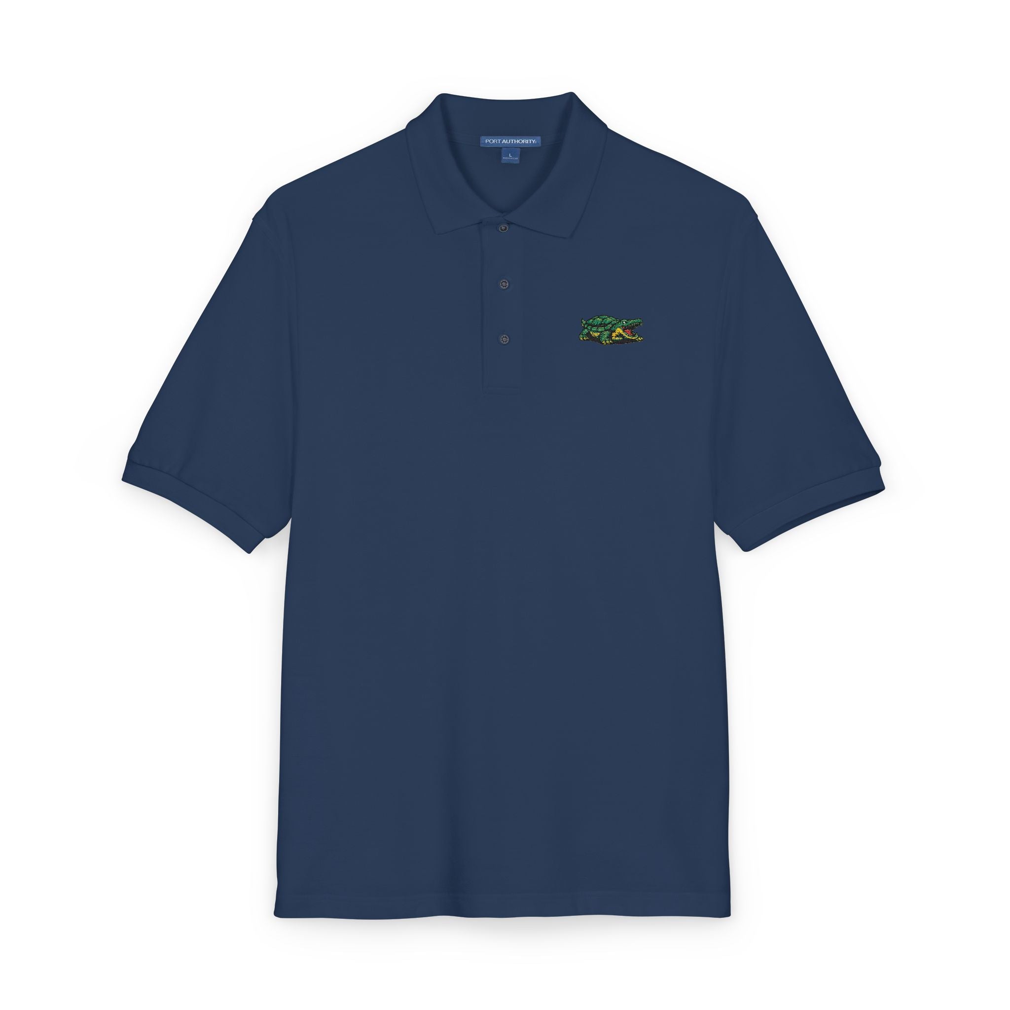 Lacoste Parody Embroidered Polo Shirt — Funny Croc Twist