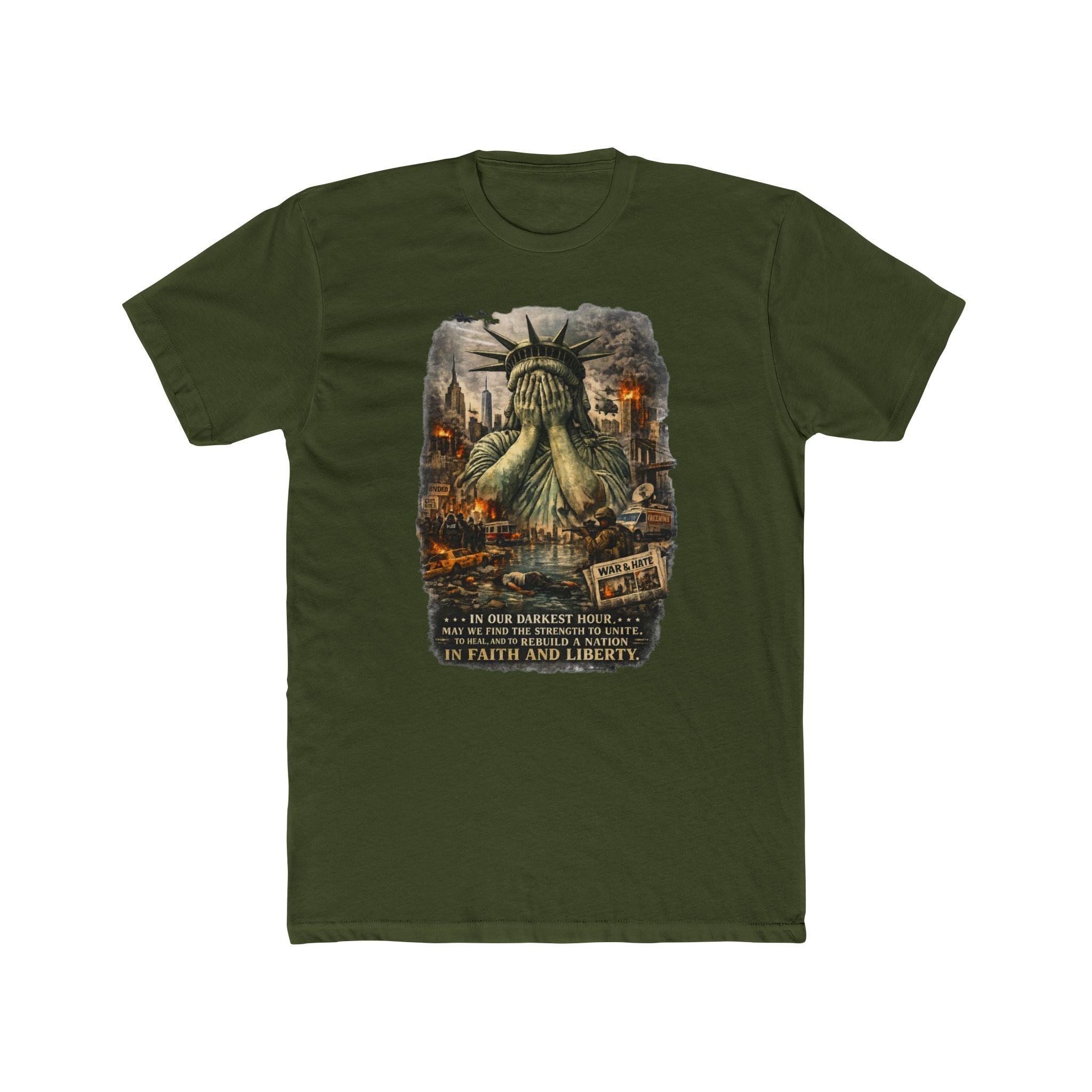 Statue of Liber-tee Cotton Crew Tee
