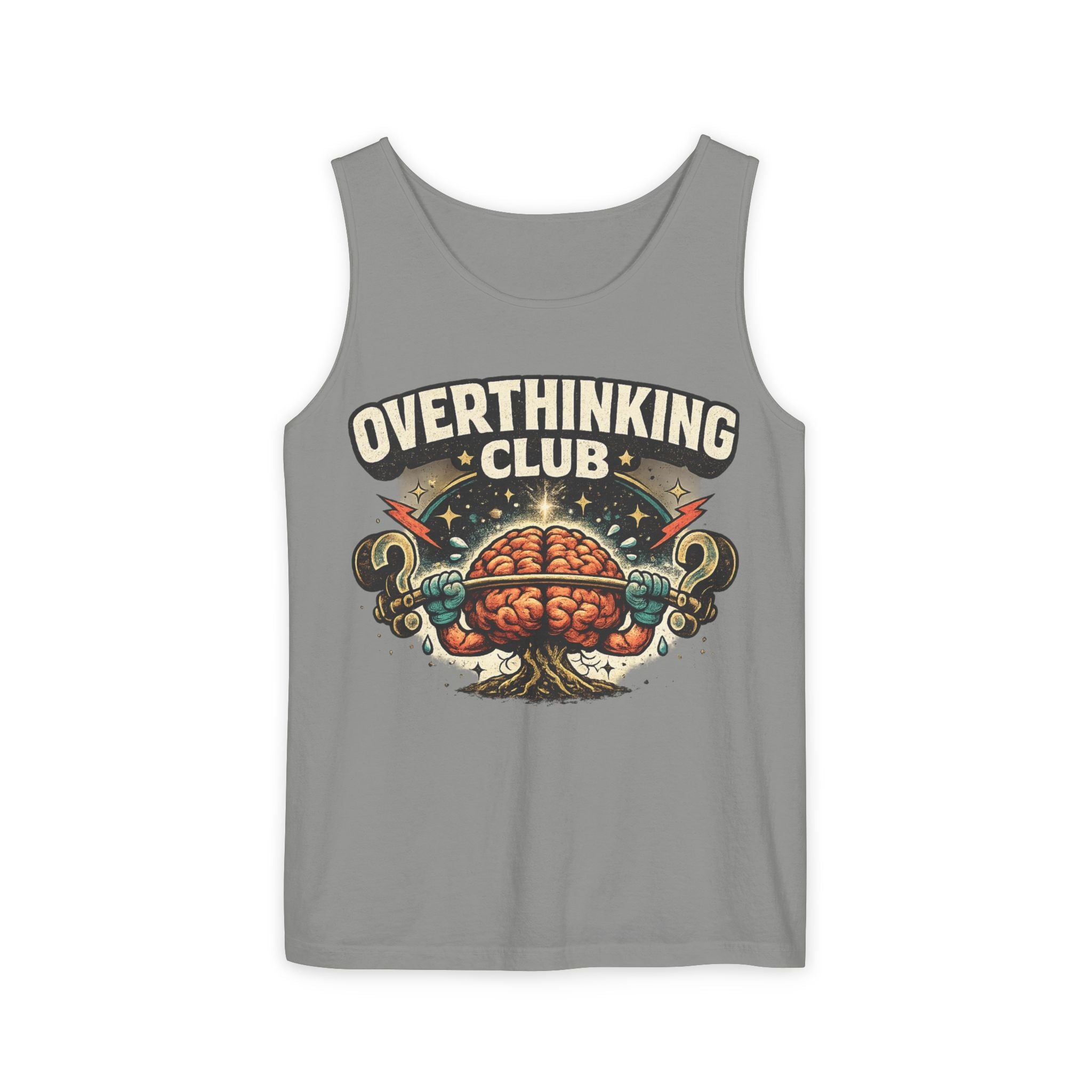 Overthinking Club Unisex Tank Top | Funny Overthinker Graphic Tank | Graphic Nature