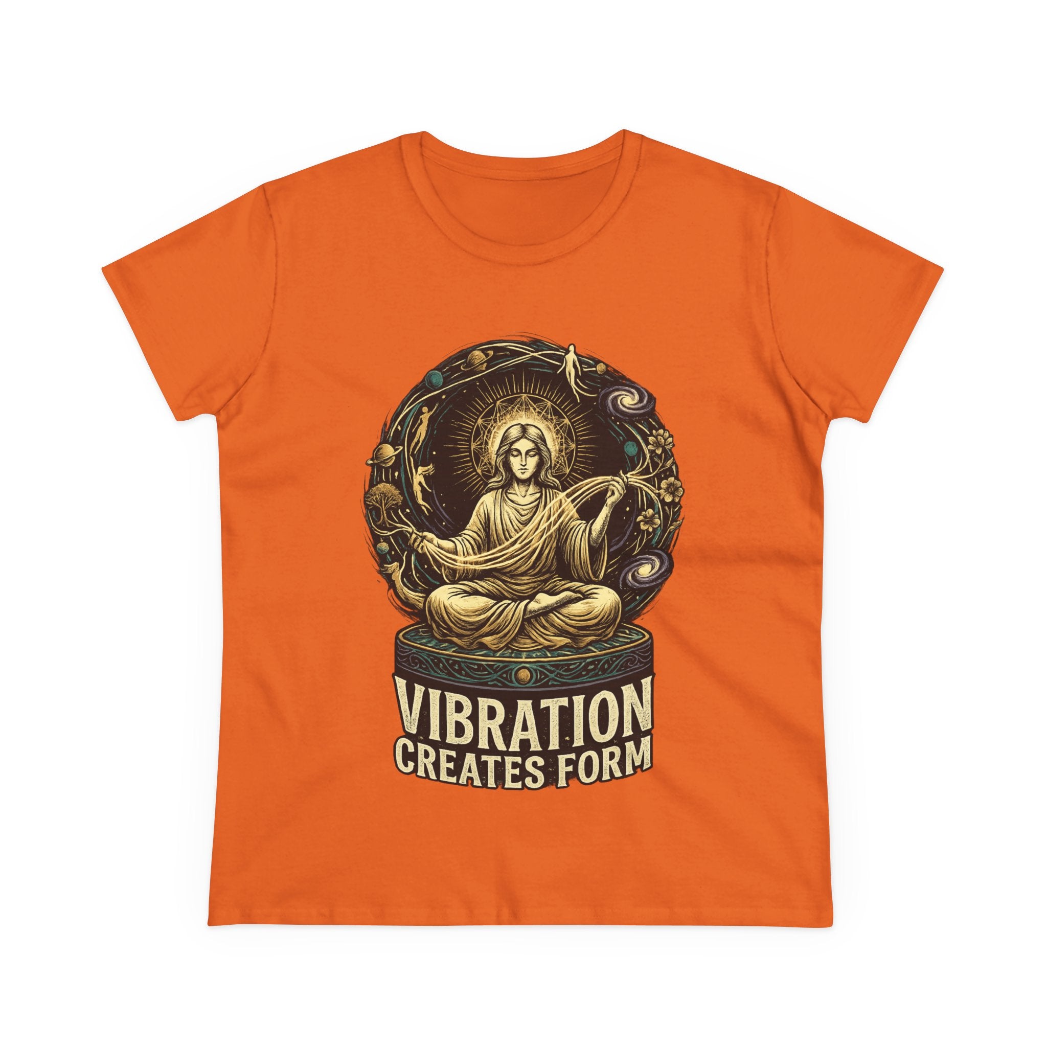 Vibration Creates Form Women's T-Shirt | Cosmic Spiritual Graphic Tee