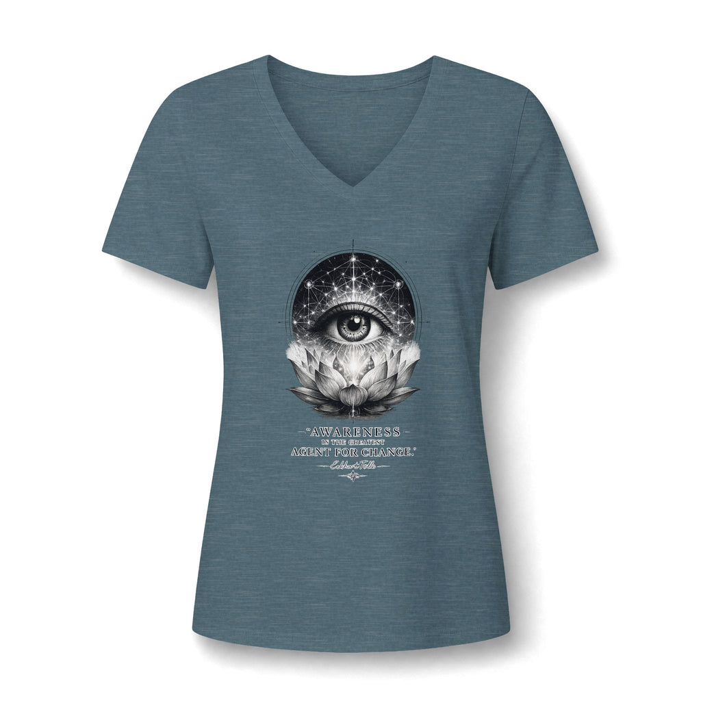 Awareness Is the Greatest Agent for Change Women's V-Neck T-Shirt