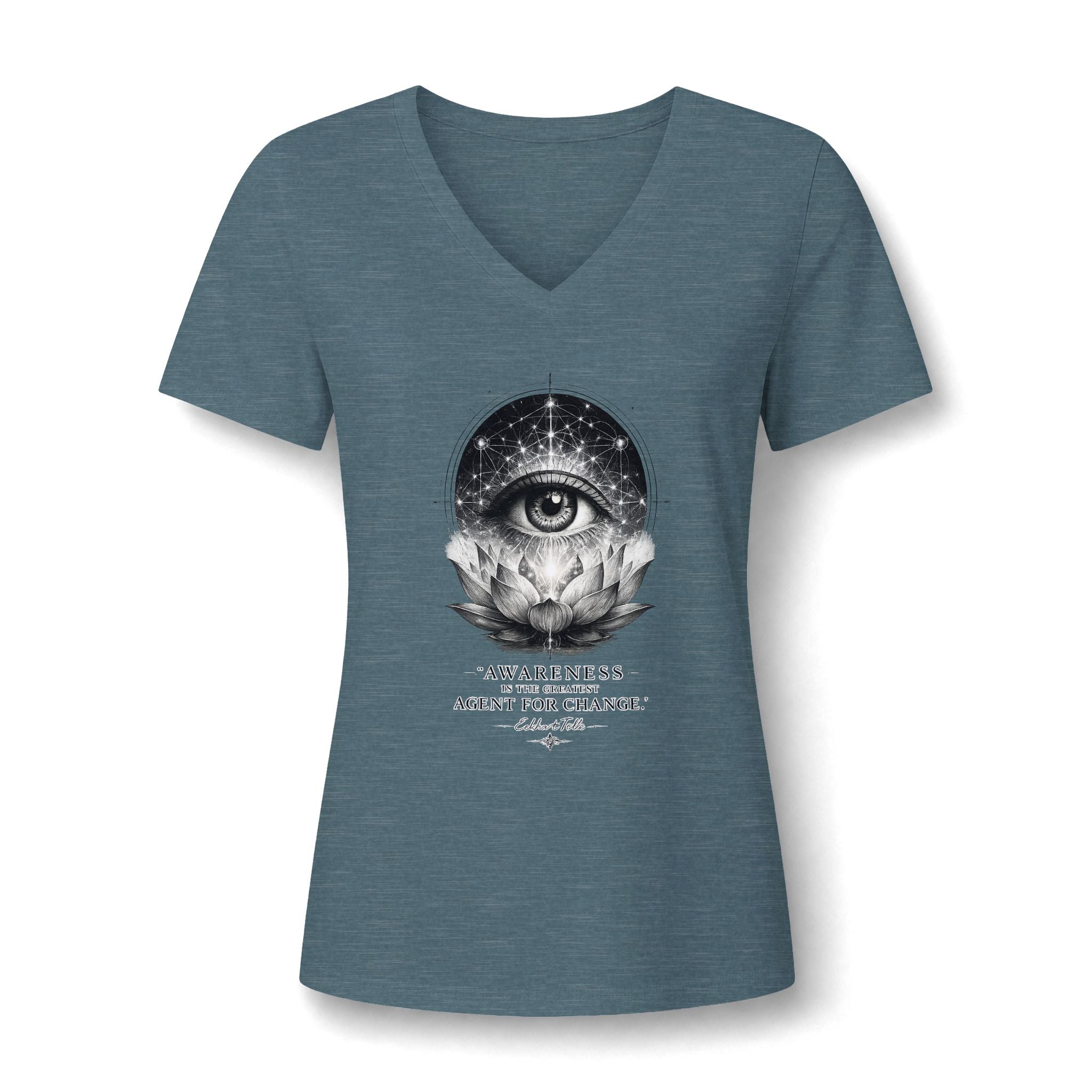 Awareness Is the Greatest Agent for Change Women's V-Neck T-Shirt