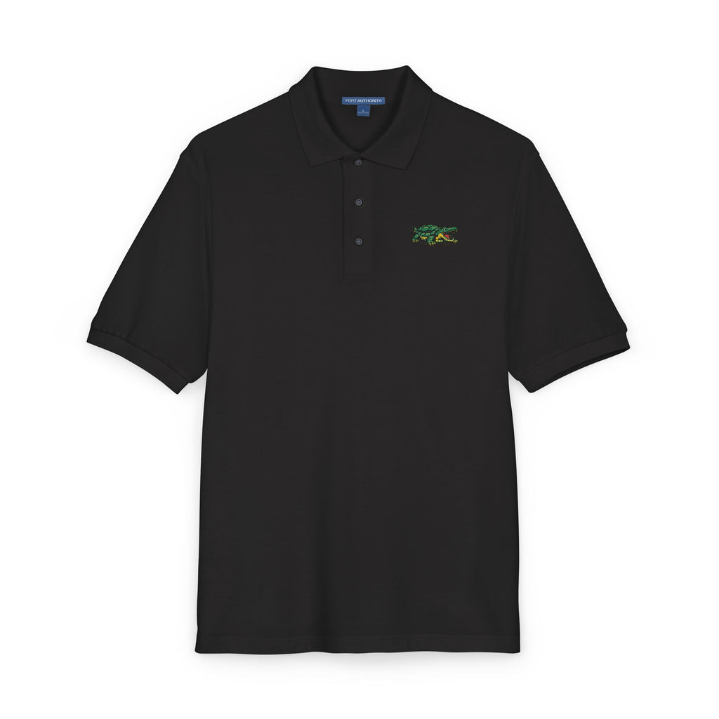 Lacoste Parody Embroidered Polo Shirt — Funny Croc Twist