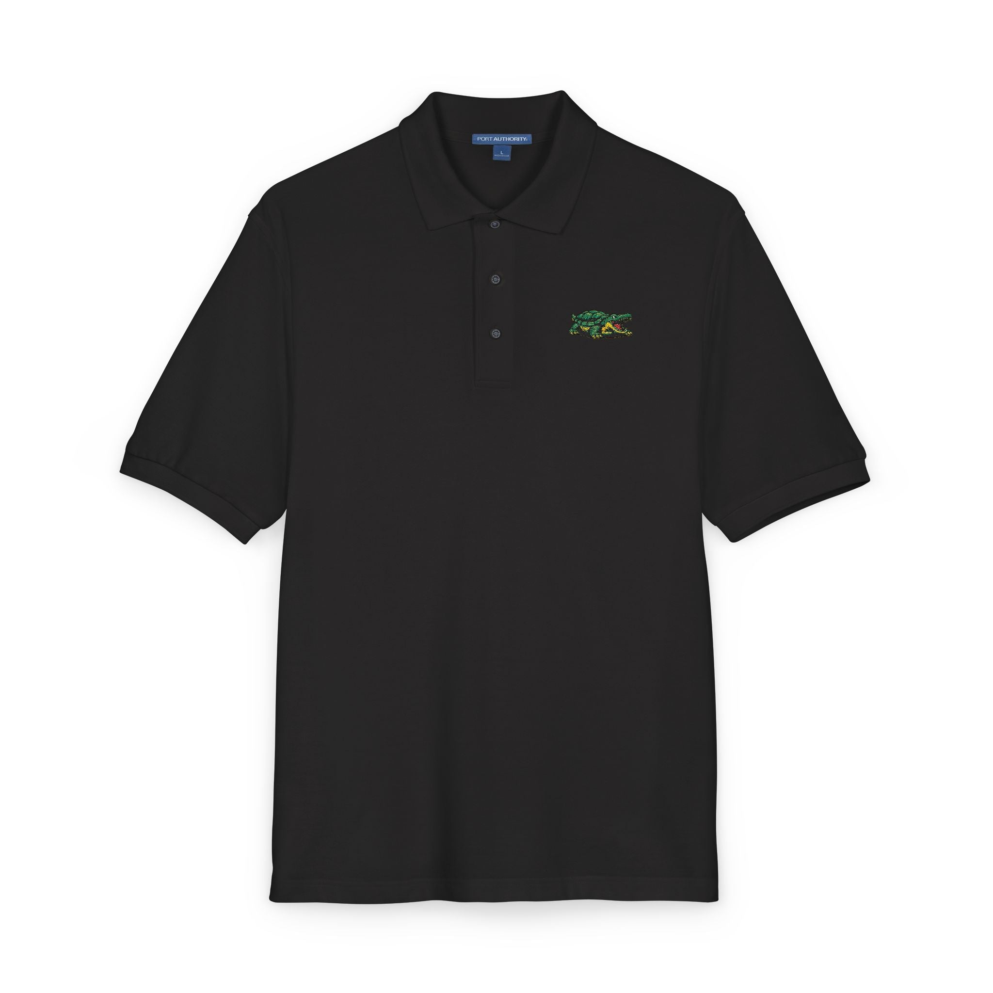 Lacoste Parody Embroidered Polo Shirt — Funny Croc Twist