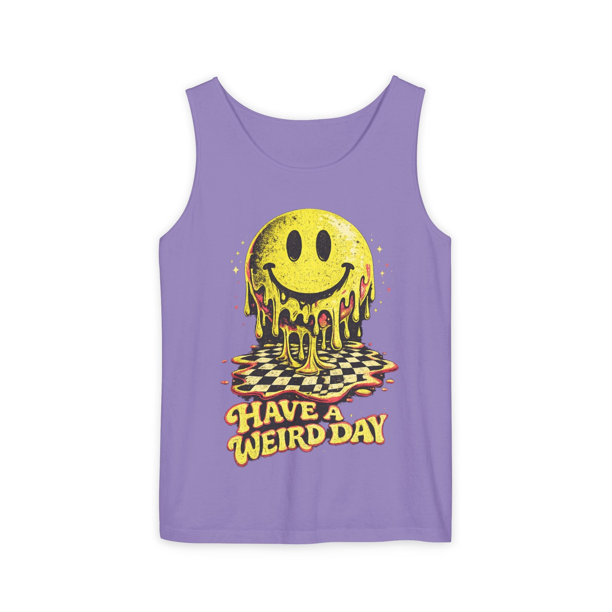 Have a Weird Day Melting Smiley Tank Top