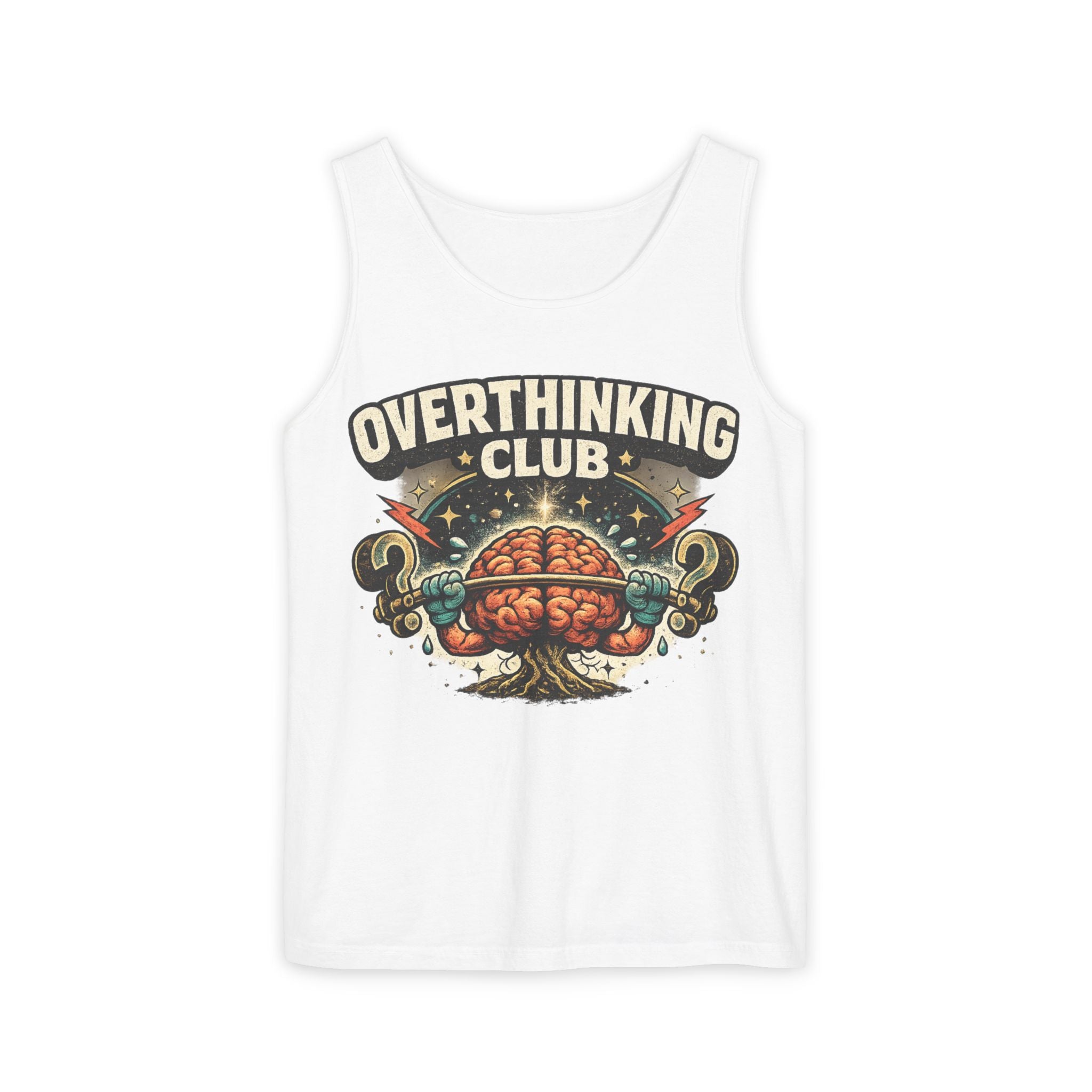 Overthinking Club Unisex Tank Top | Funny Overthinker Graphic Tank | Graphic Nature