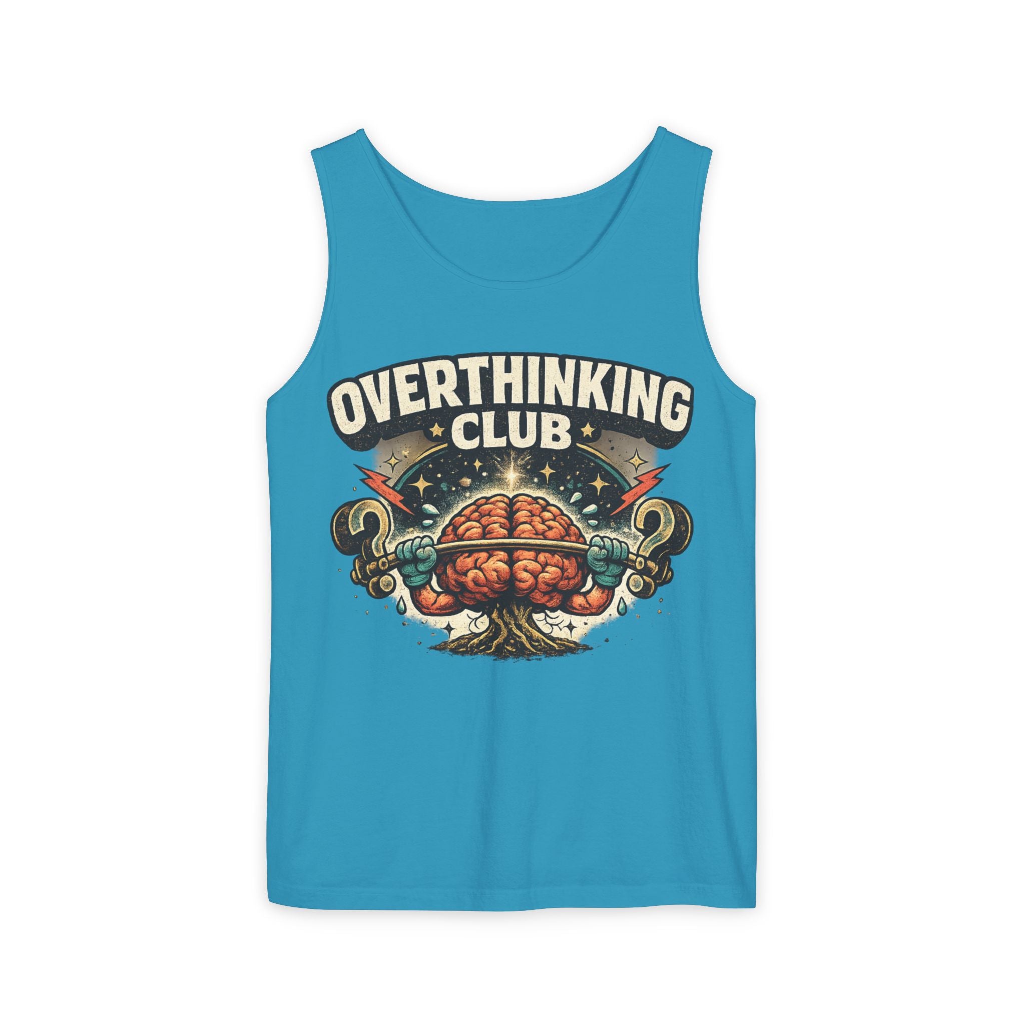 Overthinking Club Unisex Tank Top | Funny Overthinker Graphic Tank | Graphic Nature