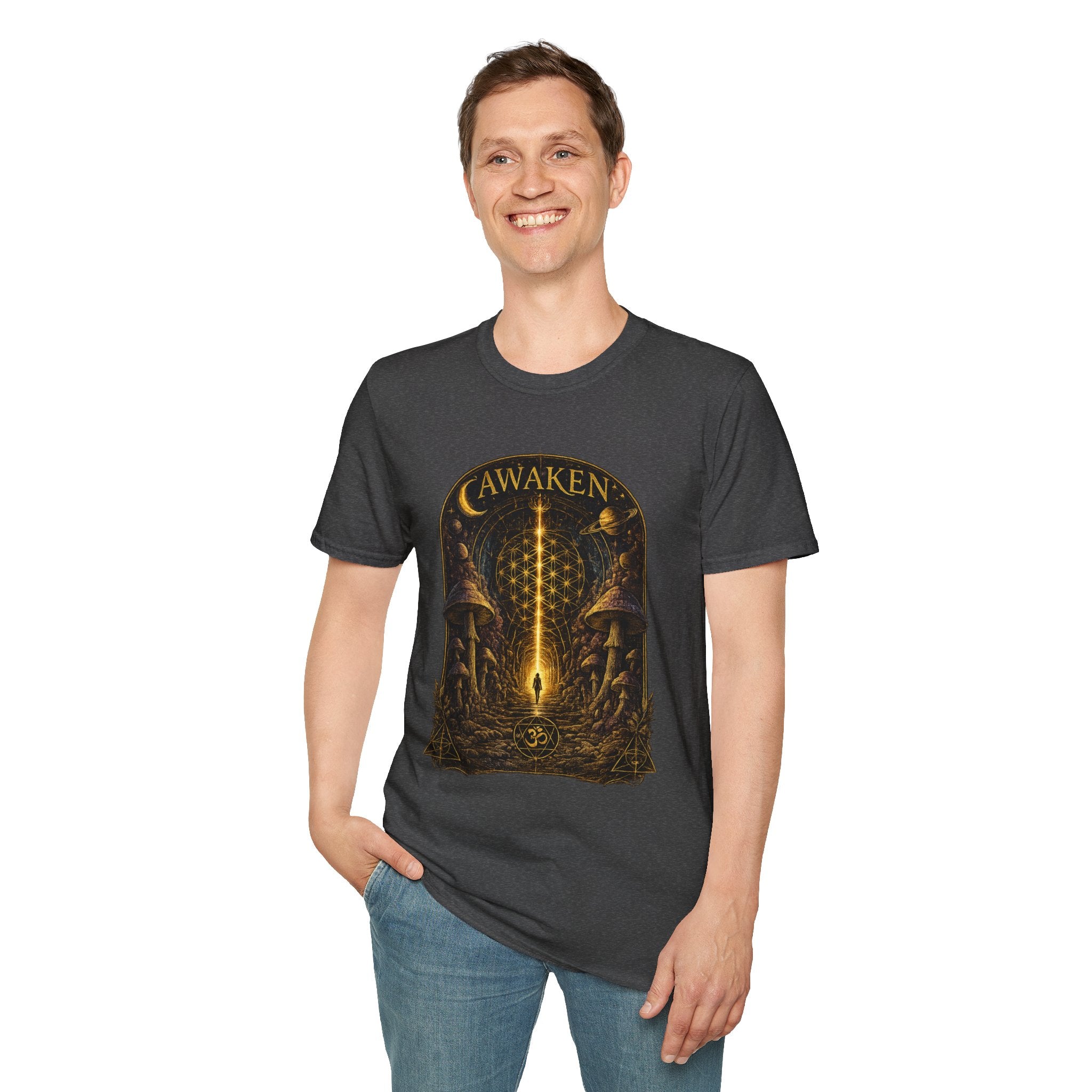 Awaken Sacred Geometry Mushroom Tee