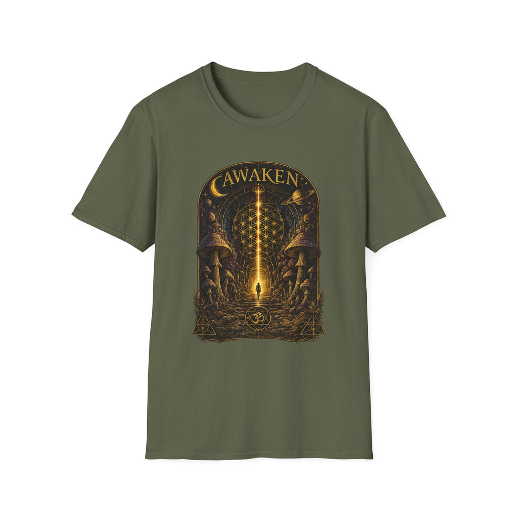 Awaken Sacred Geometry Mushroom Tee