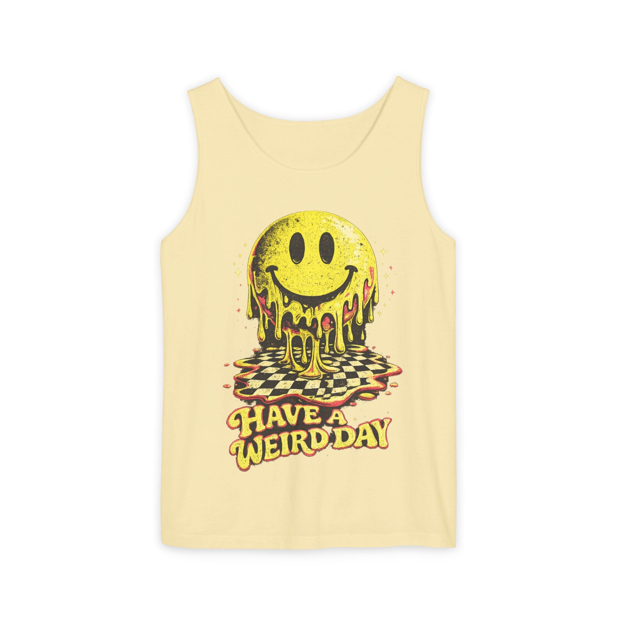 Have a Weird Day Melting Smiley Tank Top